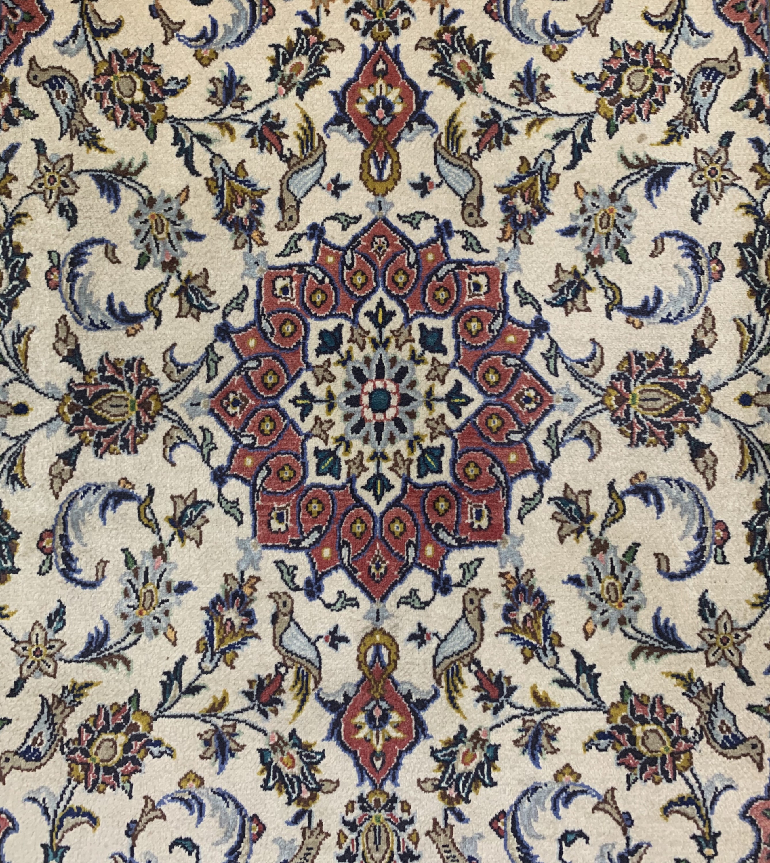 Detail c: Keschan"Shadsar"Kork fein, Persien, signiert, Ende 20.Jhd, Korkwolle mit Seide, ca. 175 x 120 cm, EHZ: 1-2