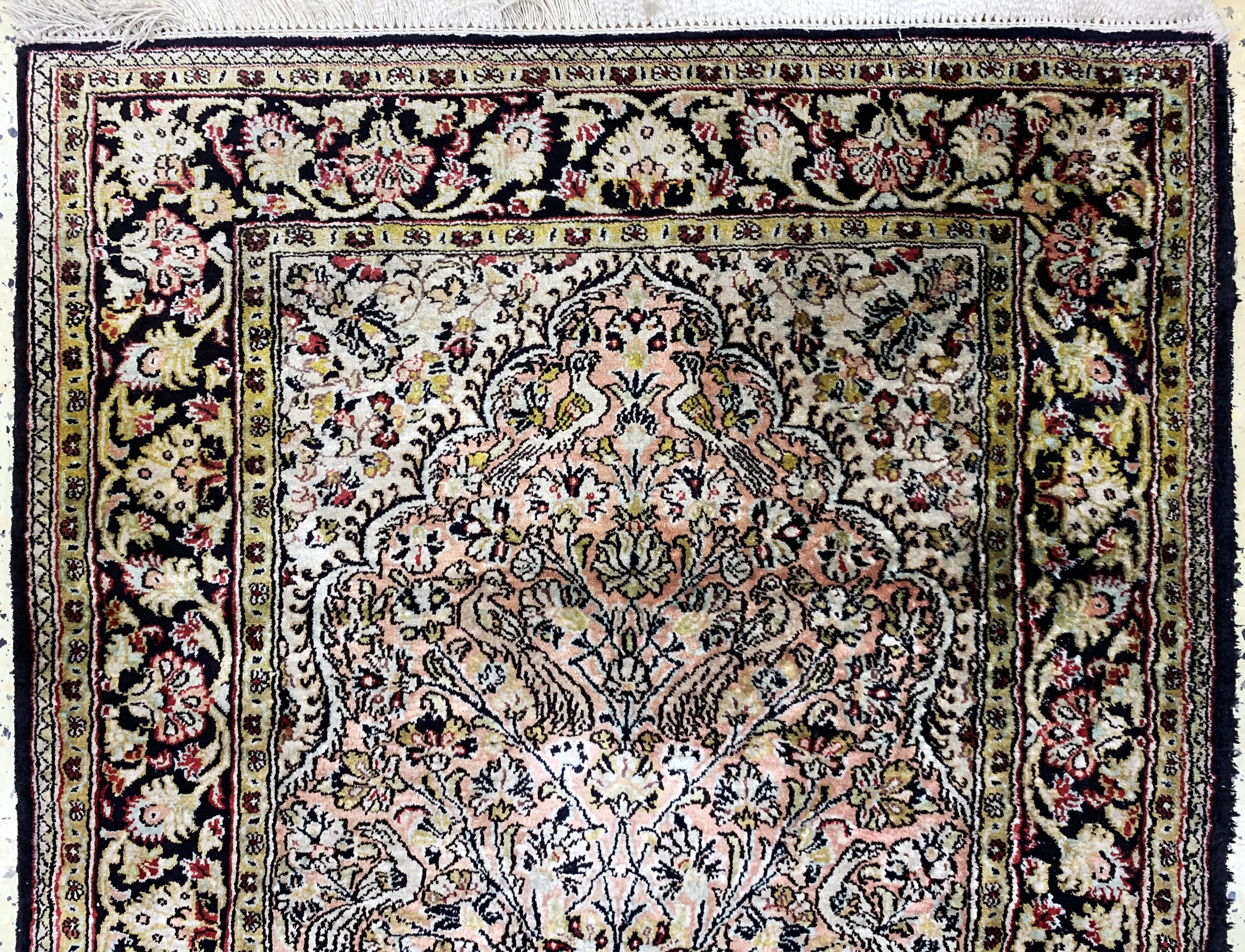 Detail a: 2 Lots Ghom Seide, Persien, Mitte 20.Jhd, reine Naturseide, ca. 130 x 80 cm & ca. 77 x 57 cm, EHZ: 2