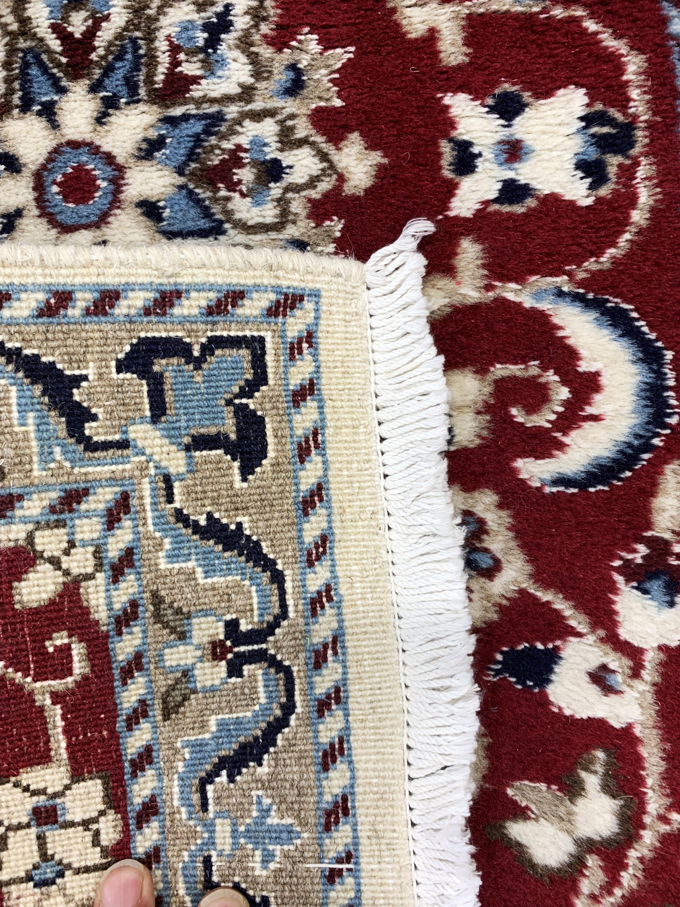 Detail e: 2 Lots Sarogh & Nain, Persien, Ende 20.Jhd,Wolle auf Baumwolle, ca. 130 x 68 cm & ca. 90 x 57 cm, EHZ: 2