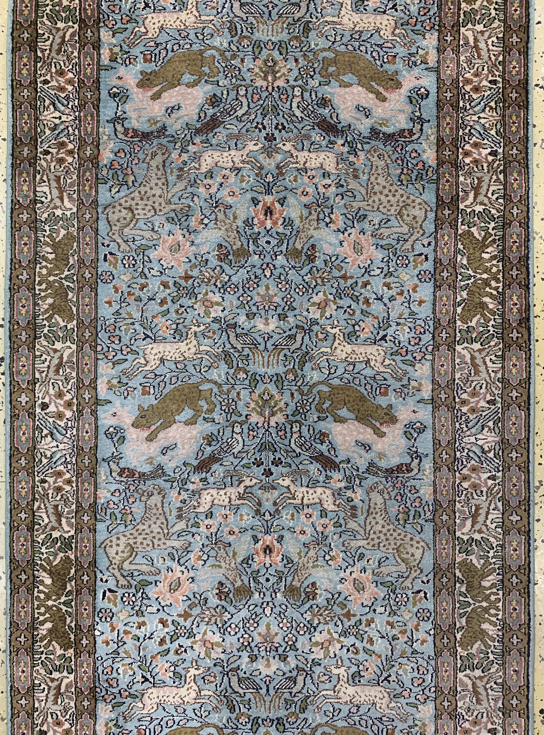 Detail b: Kaschmir Seide, Indien, Ende 20.Jhd, merzerisierte Baumwolle, ca. 304 x 85 cm, EHZ:1-2