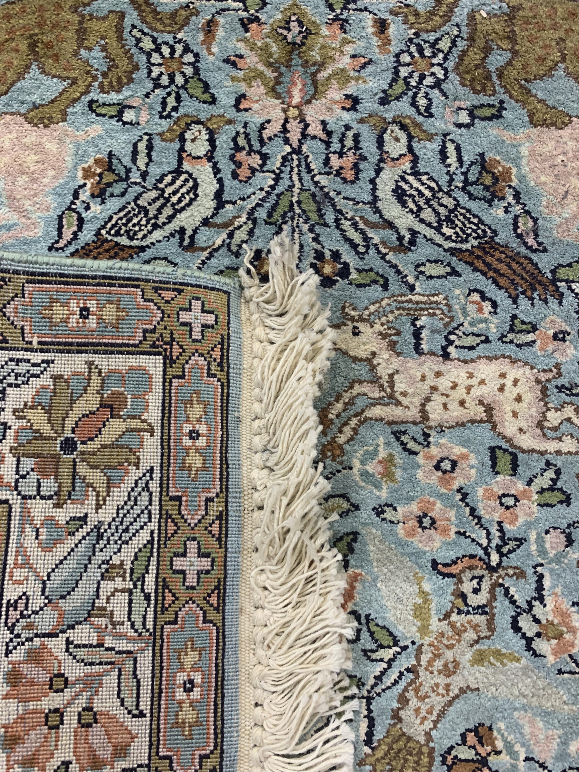Detail d: Kaschmir Seide, Indien, Ende 20.Jhd, merzerisierte Baumwolle, ca. 304 x 85 cm, EHZ:1-2