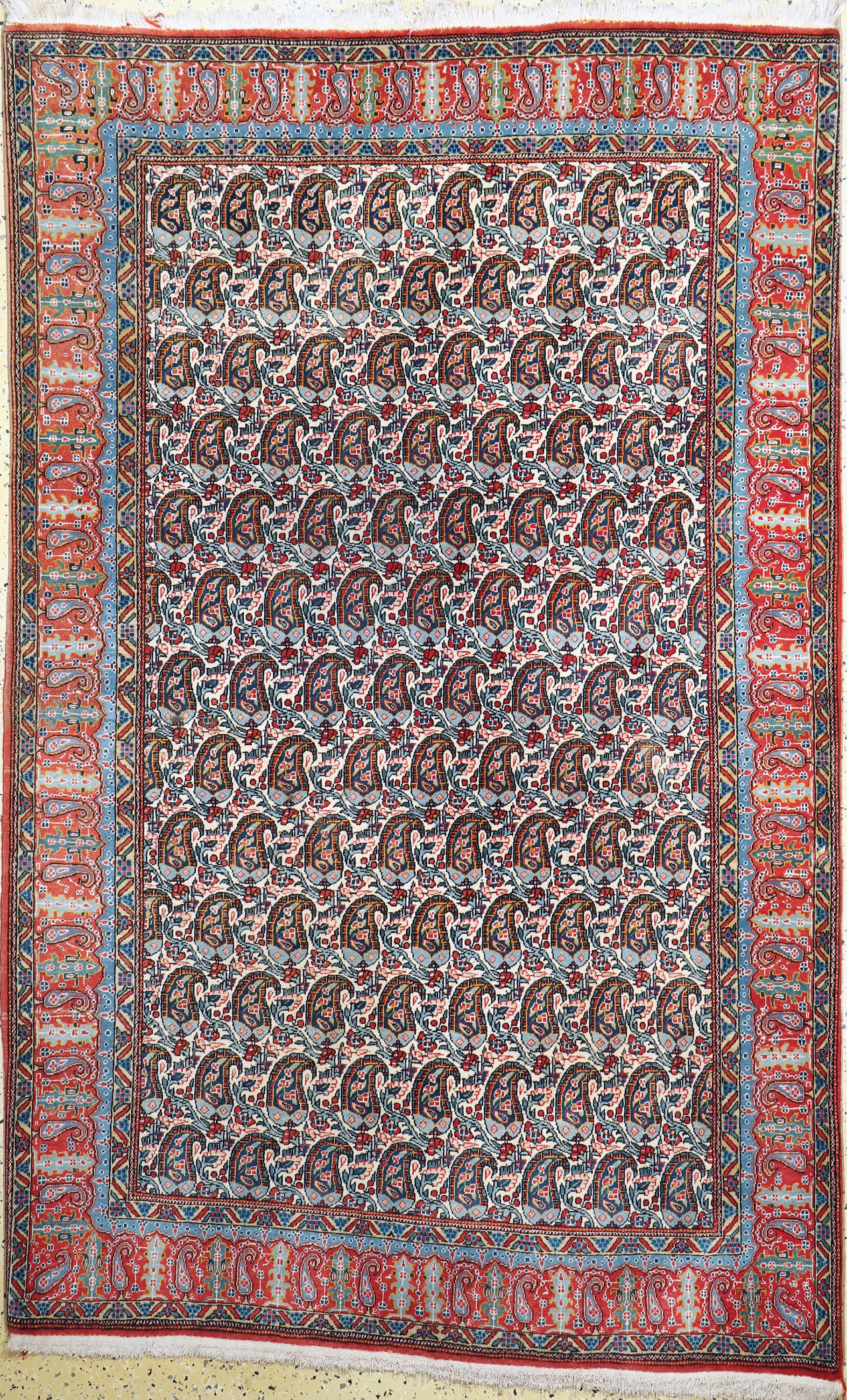 Ghom Kork, Persien, Mitte 20.Jhd, Korkwolleauf Baumwolle, ca. 215 x 138 cm, EHZ: 2