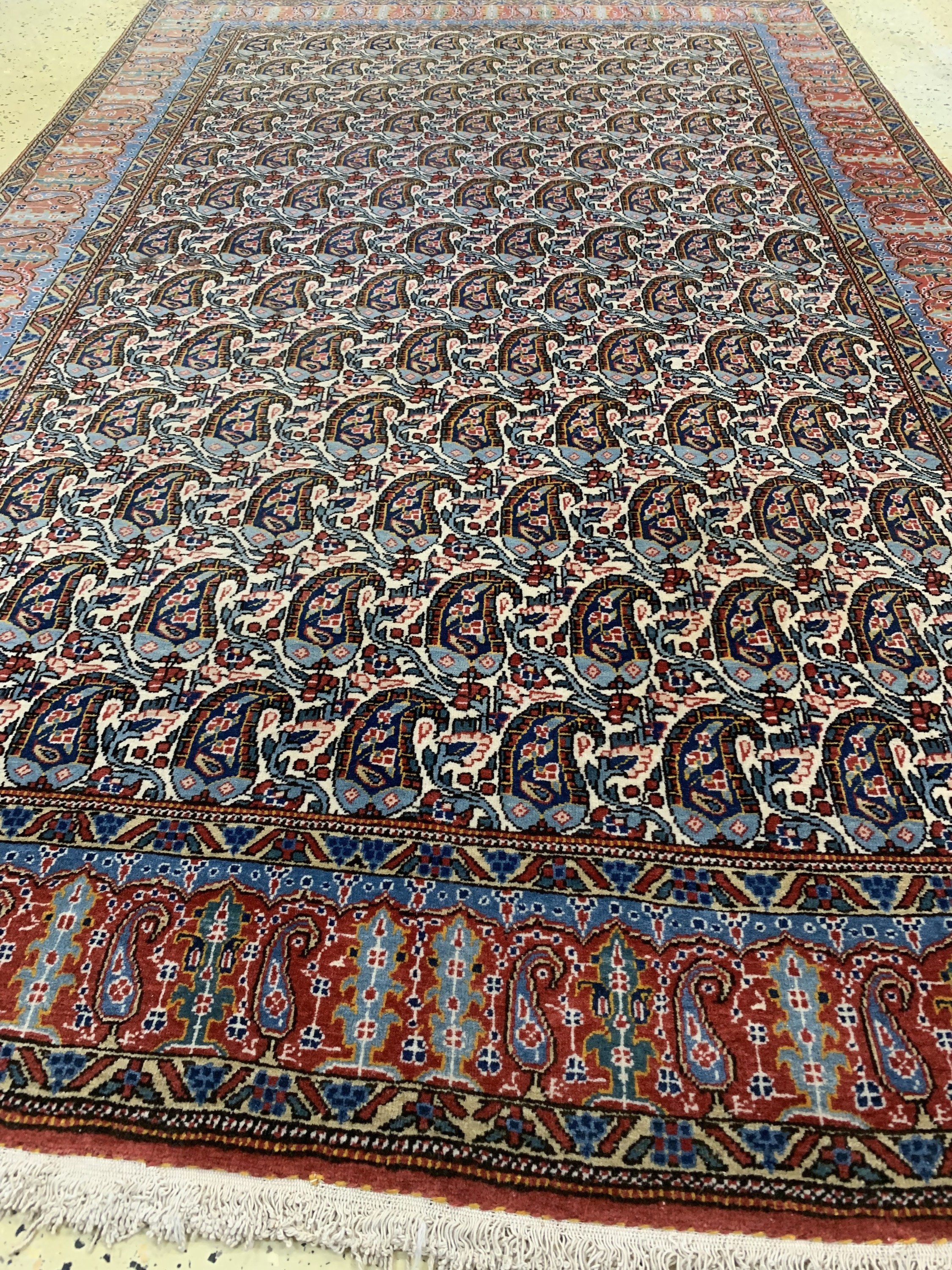 Detail d: Ghom Kork, Persien, Mitte 20.Jhd, Korkwolleauf Baumwolle, ca. 215 x 138 cm, EHZ: 2