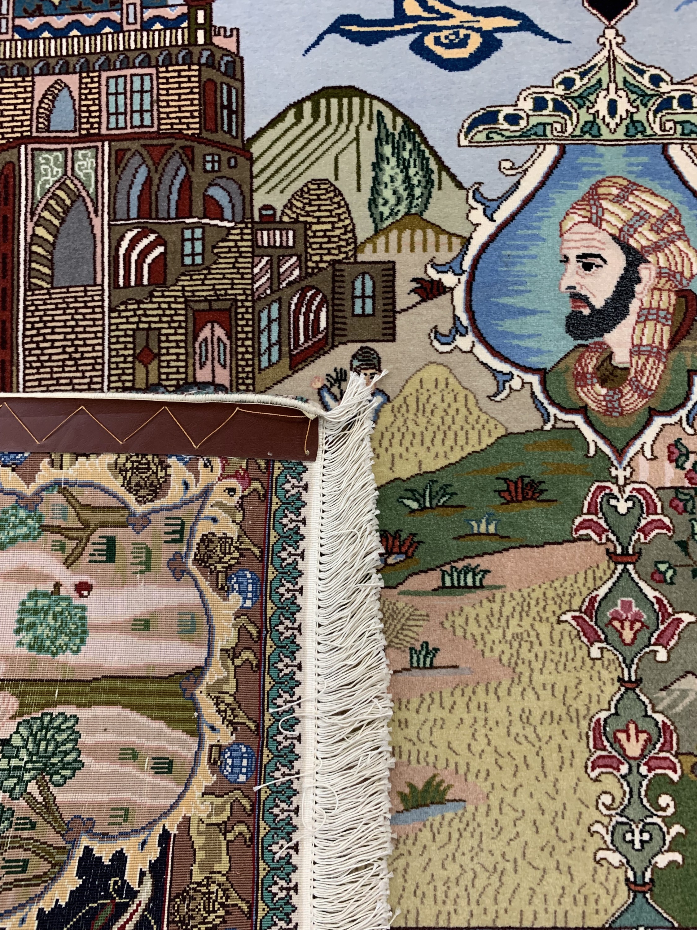 Detail g: Täbriz fein(50 Raj), Persien, Ende 20.Jhd, Korkwolle mit Seide, ca. 270 x 180 cm, ca. 500.000 Kn/qm, EHZ: 1-2