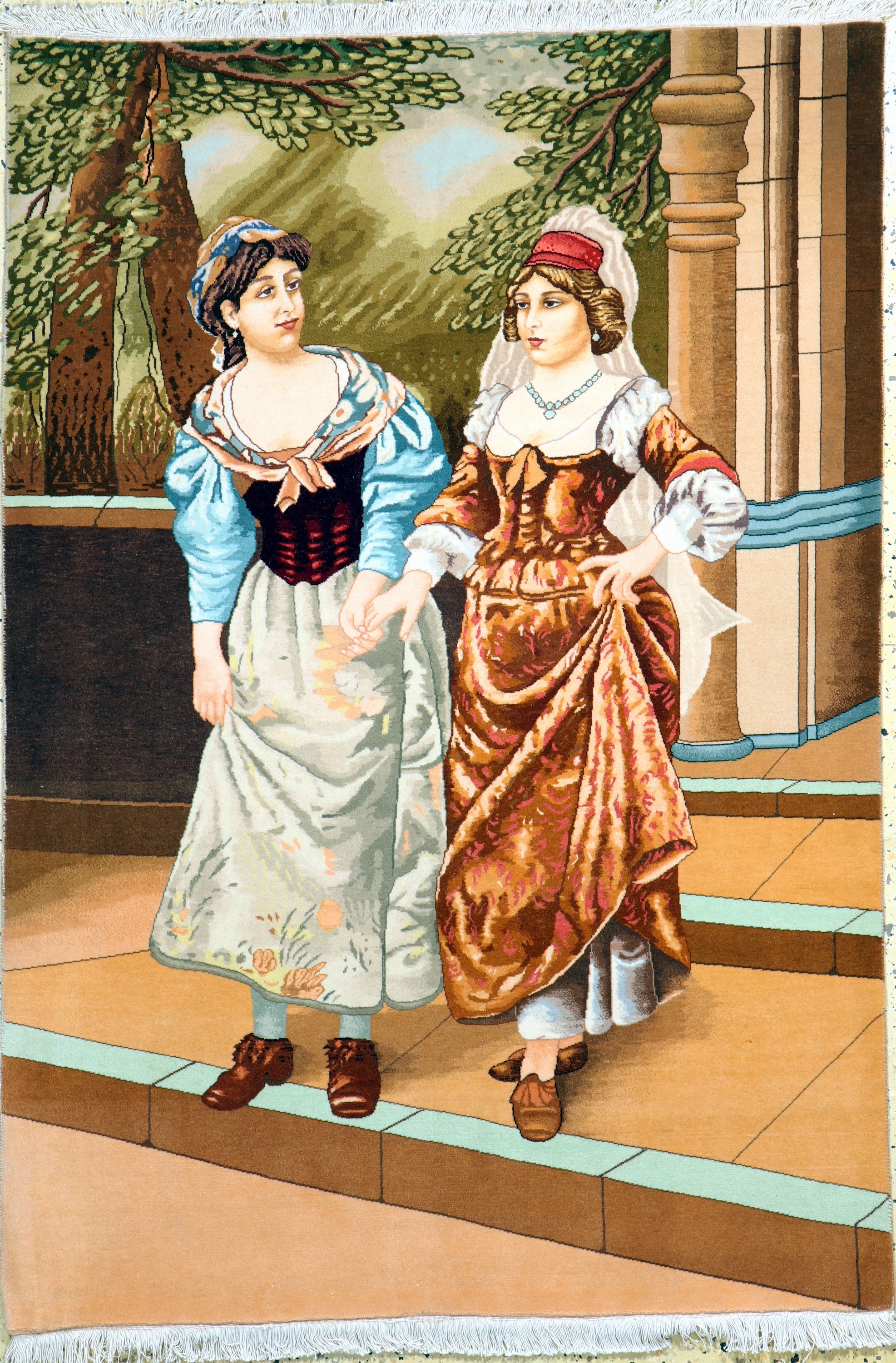 Täbriz fein(50 Raj), Persien, Ende 20.Jhd, Korkwolle mit Seide, ca. 157 x 110 cm, ca. 500.000 Kn/qm, EHZ: 1-2