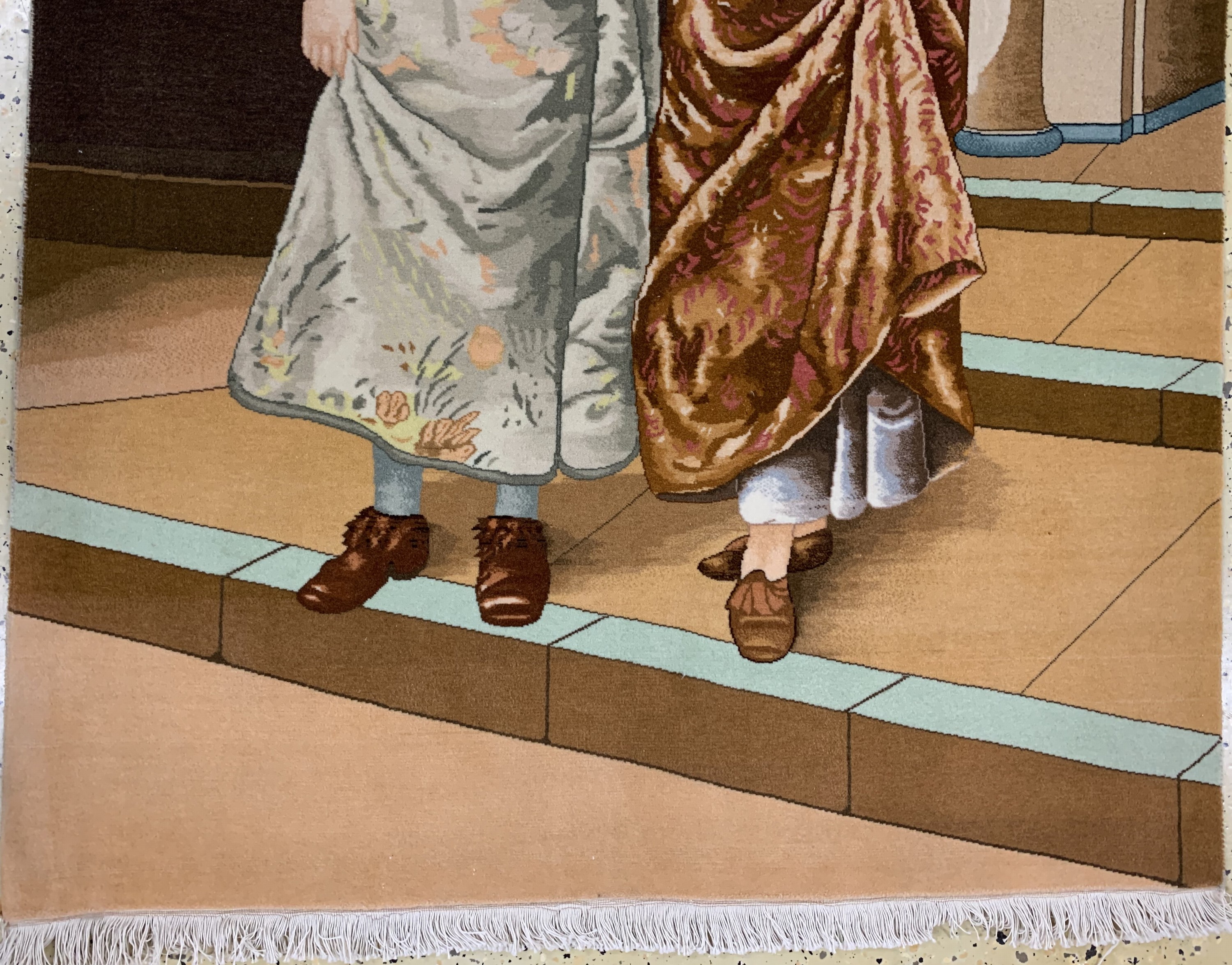 Detail c: Täbriz fein(50 Raj), Persien, Ende 20.Jhd, Korkwolle mit Seide, ca. 157 x 110 cm, ca. 500.000 Kn/qm, EHZ: 1-2