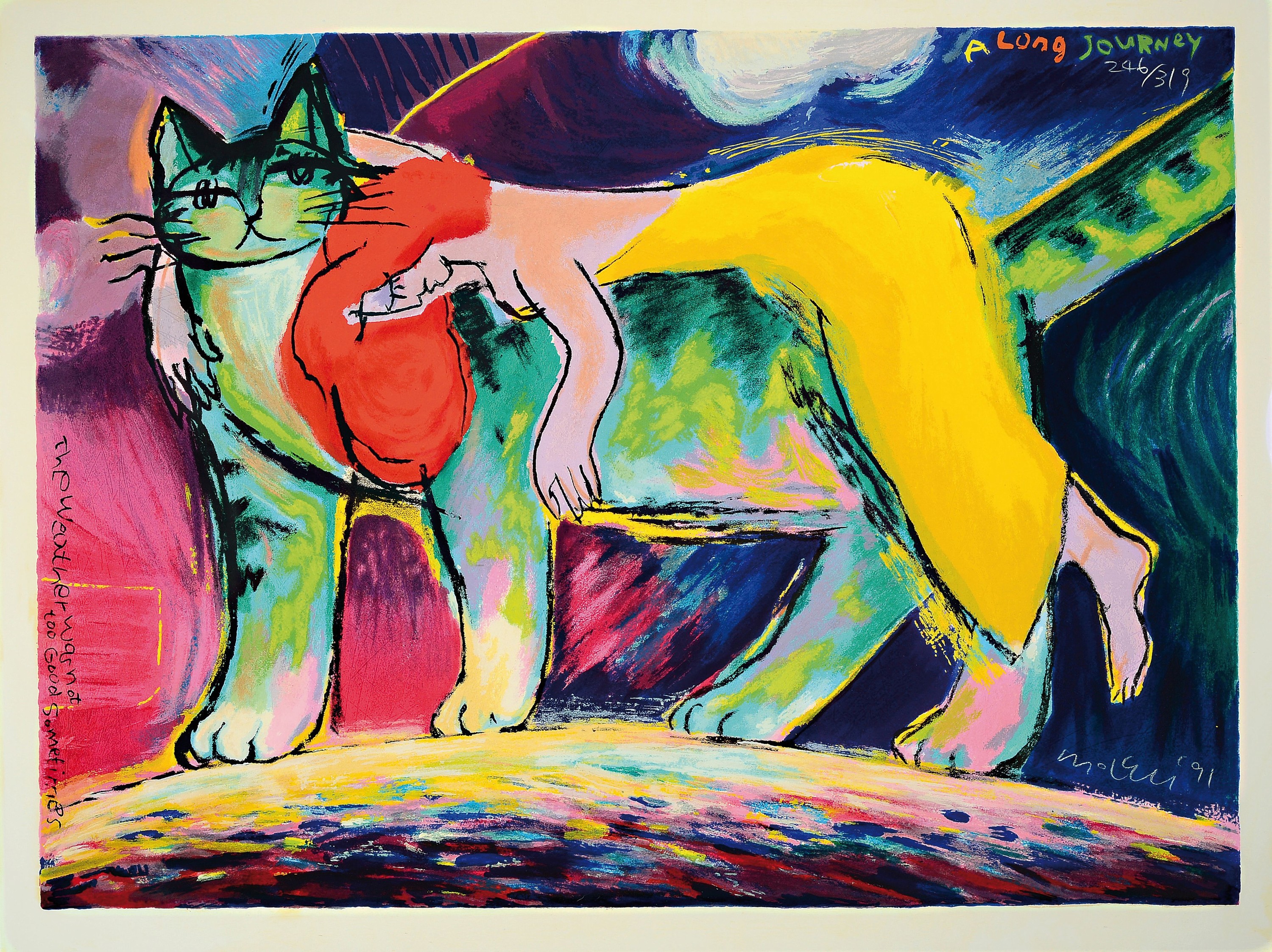 Detail h: Michael Leu (geb. 1950 in Taiwan), 3 Lithographien, "That Night II" 1992, Ed. 85/300, 70x48 cm; "Summer Night in the garden"1995, ...