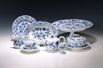 Image Teeservice, Zwiebelmuster, Meissen, überwiegend Knaufzeit nach 1882, ...