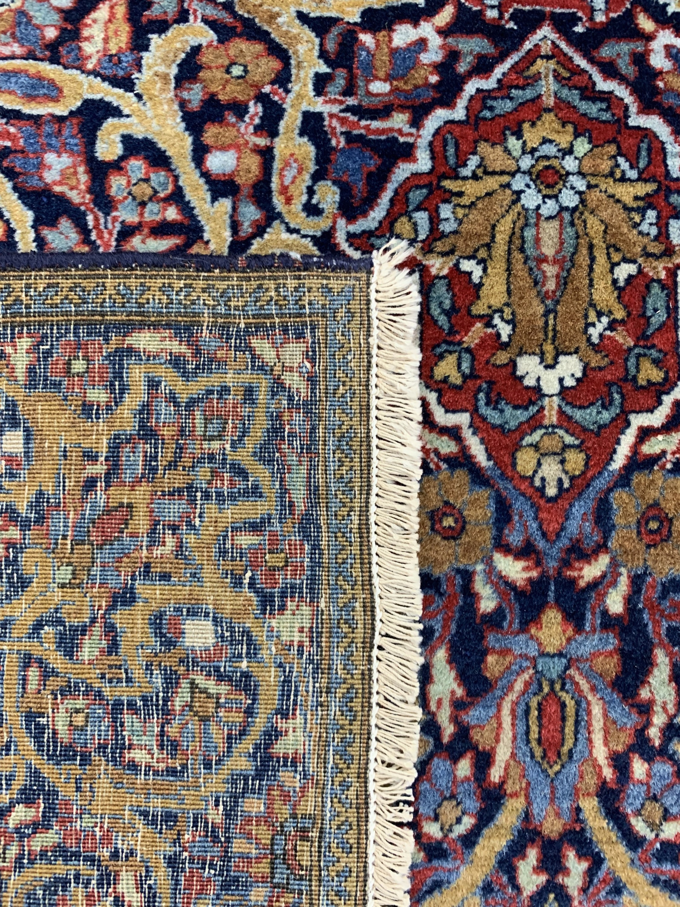 Detail g: Keschan"Ateshouglou"antik, Persien, um 1900, Korkwolle auf Baumwolle, ca. 195 x 119 cm, EHZ: 2