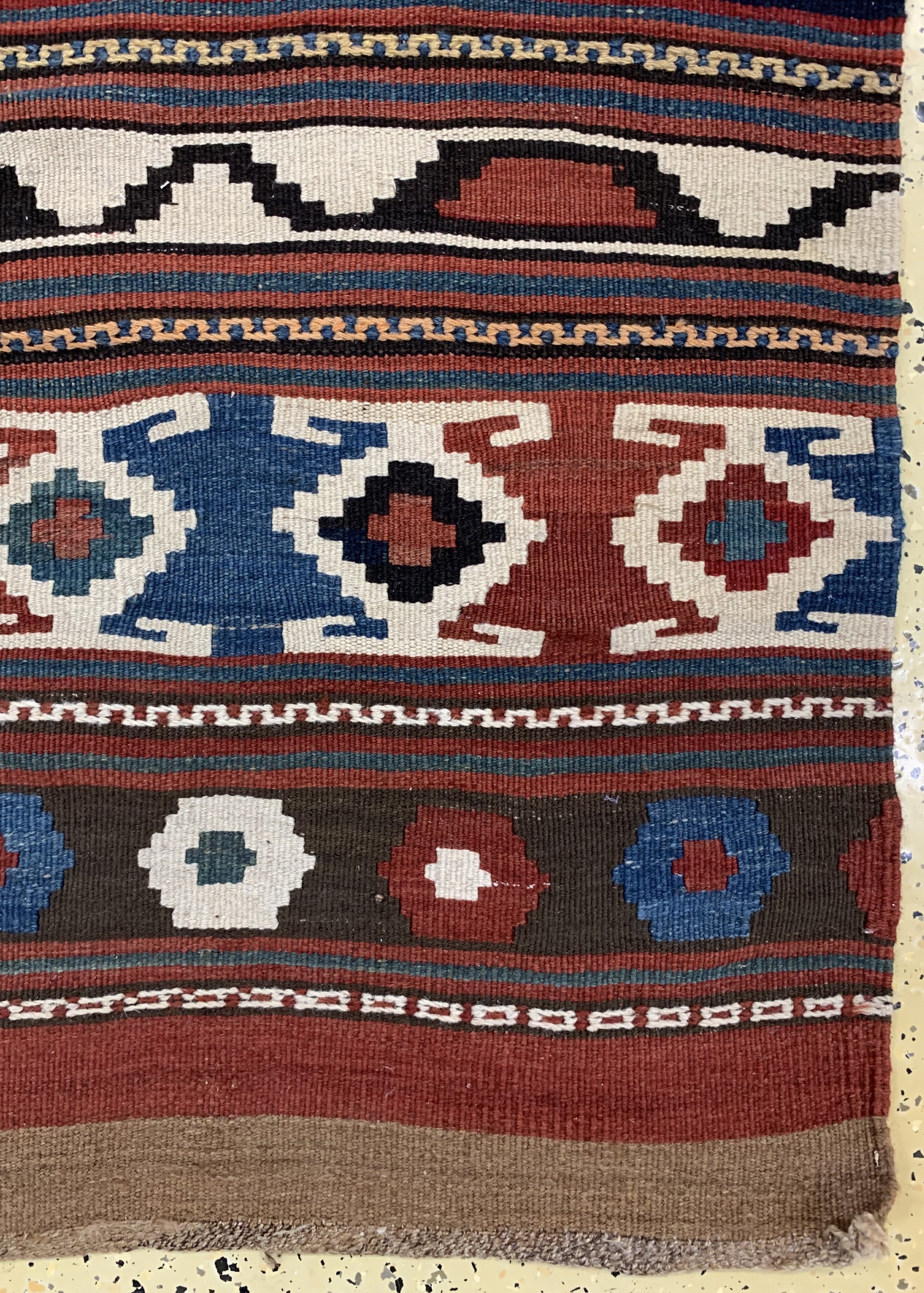 Detail a: Shahsawan Kelim antik, Persien, um 1900, Wolle auf Wolle, ca. 214 x 90 cm, EHZ: 2
