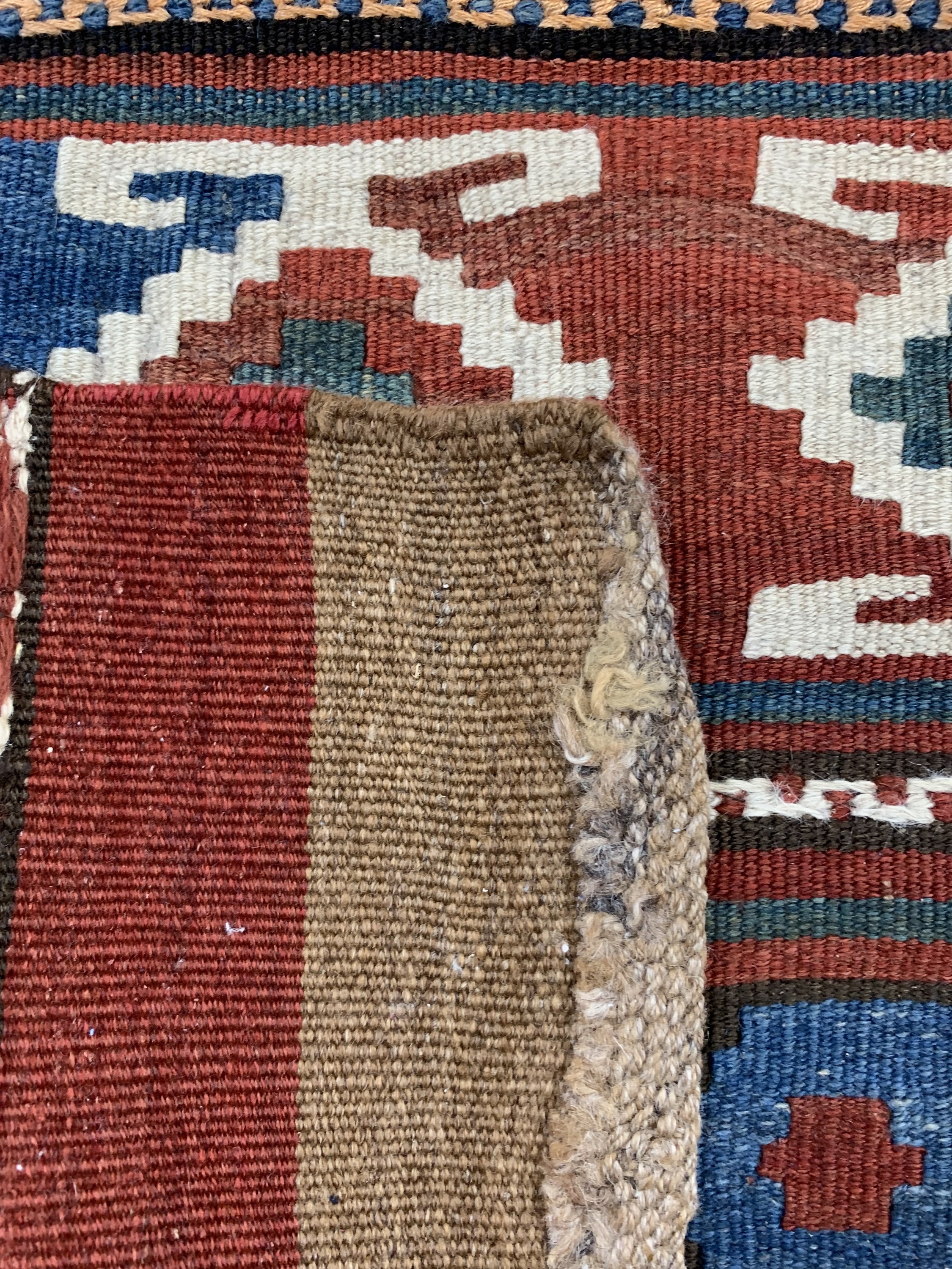 Detail g: Shahsawan Kelim antik, Persien, um 1900, Wolle auf Wolle, ca. 214 x 90 cm, EHZ: 2