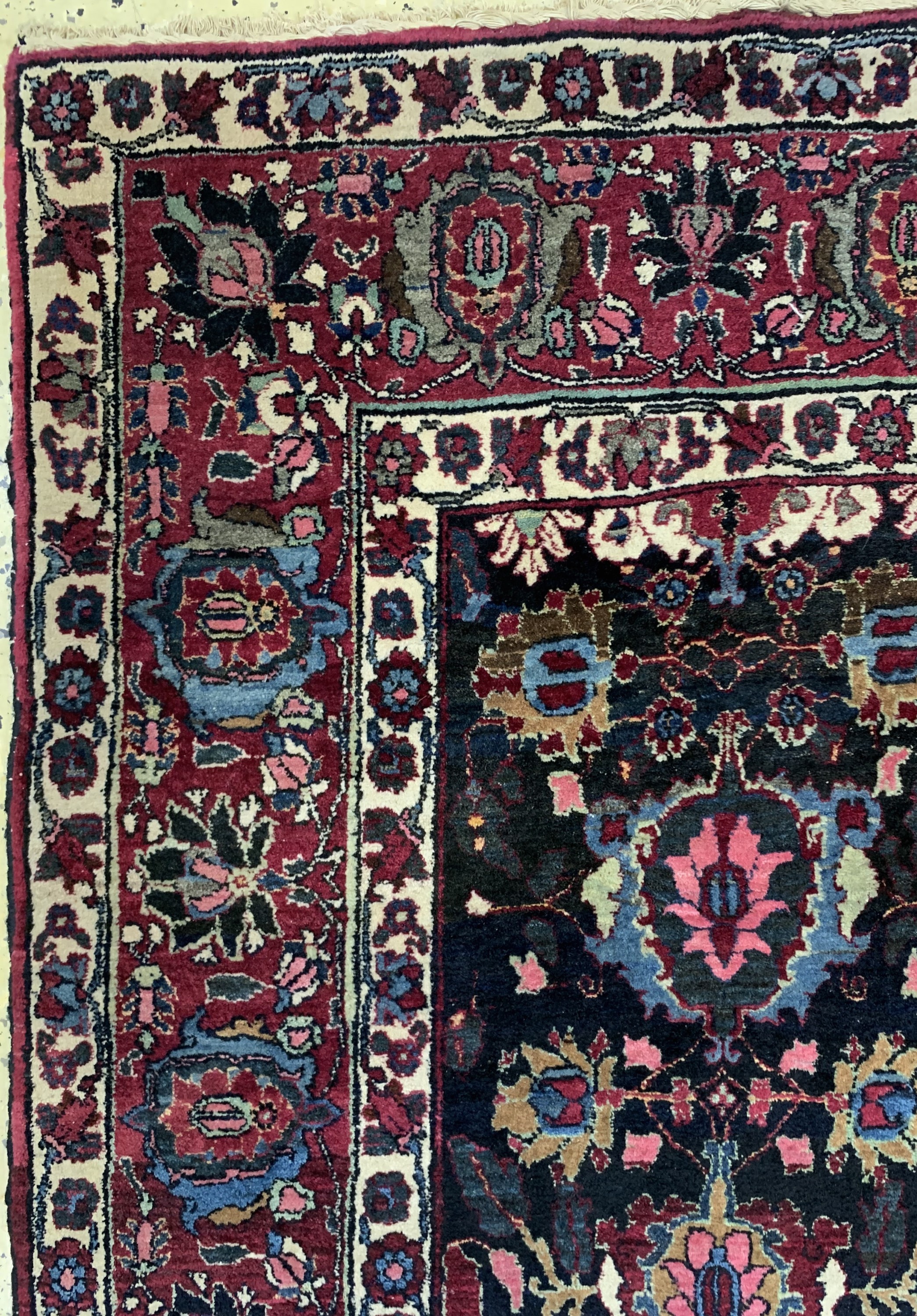 Detail d: Weramin alt, Persien, um 1930, Wolle auf Baumwolle, ca. 193 x 140 cm, EHZ: 2