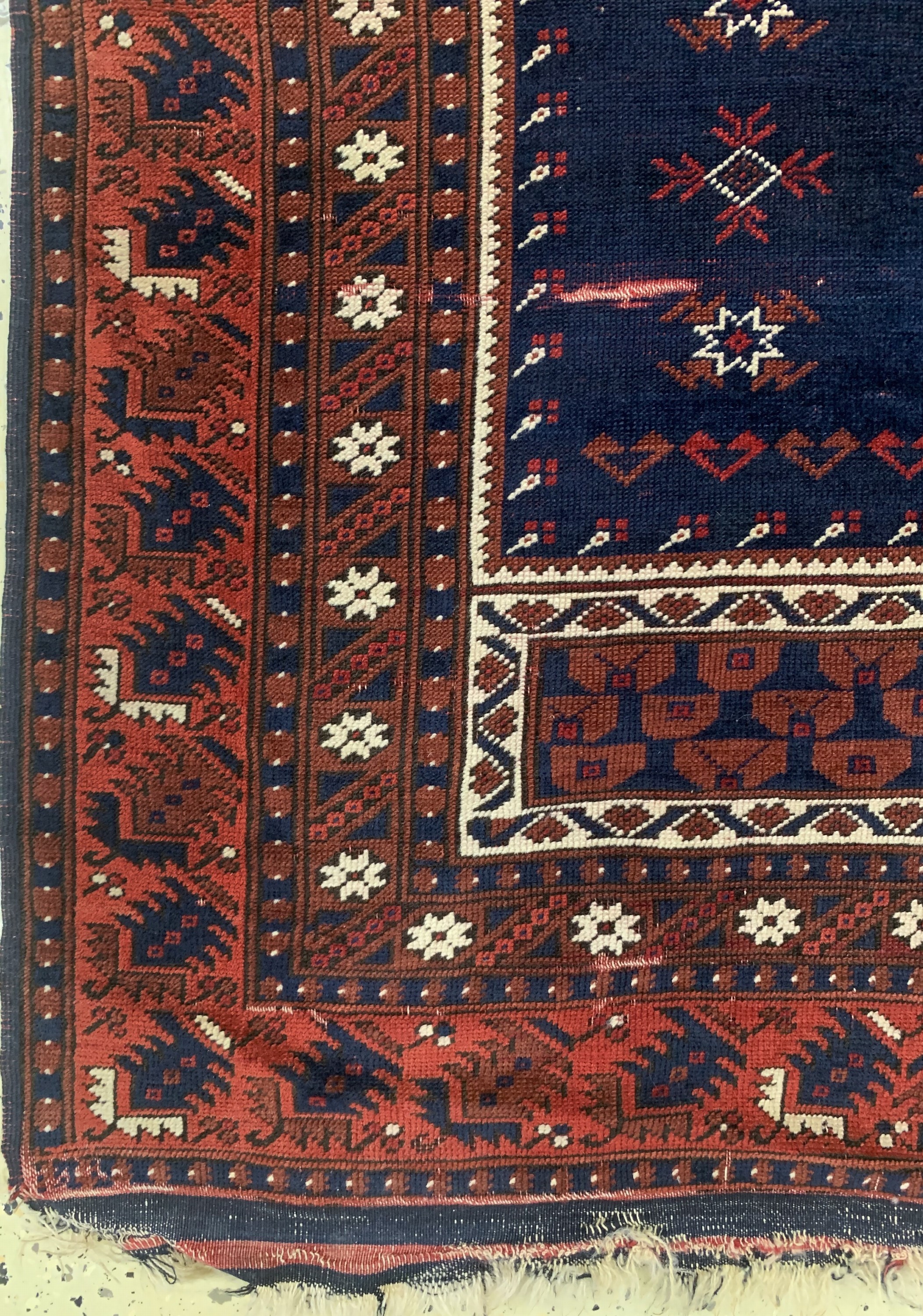 Detail b: Yaghchibedir alt, Türkei, um 1930, Wolle auf Wolle, ca. 130 x 100 cm, EHZ: 4