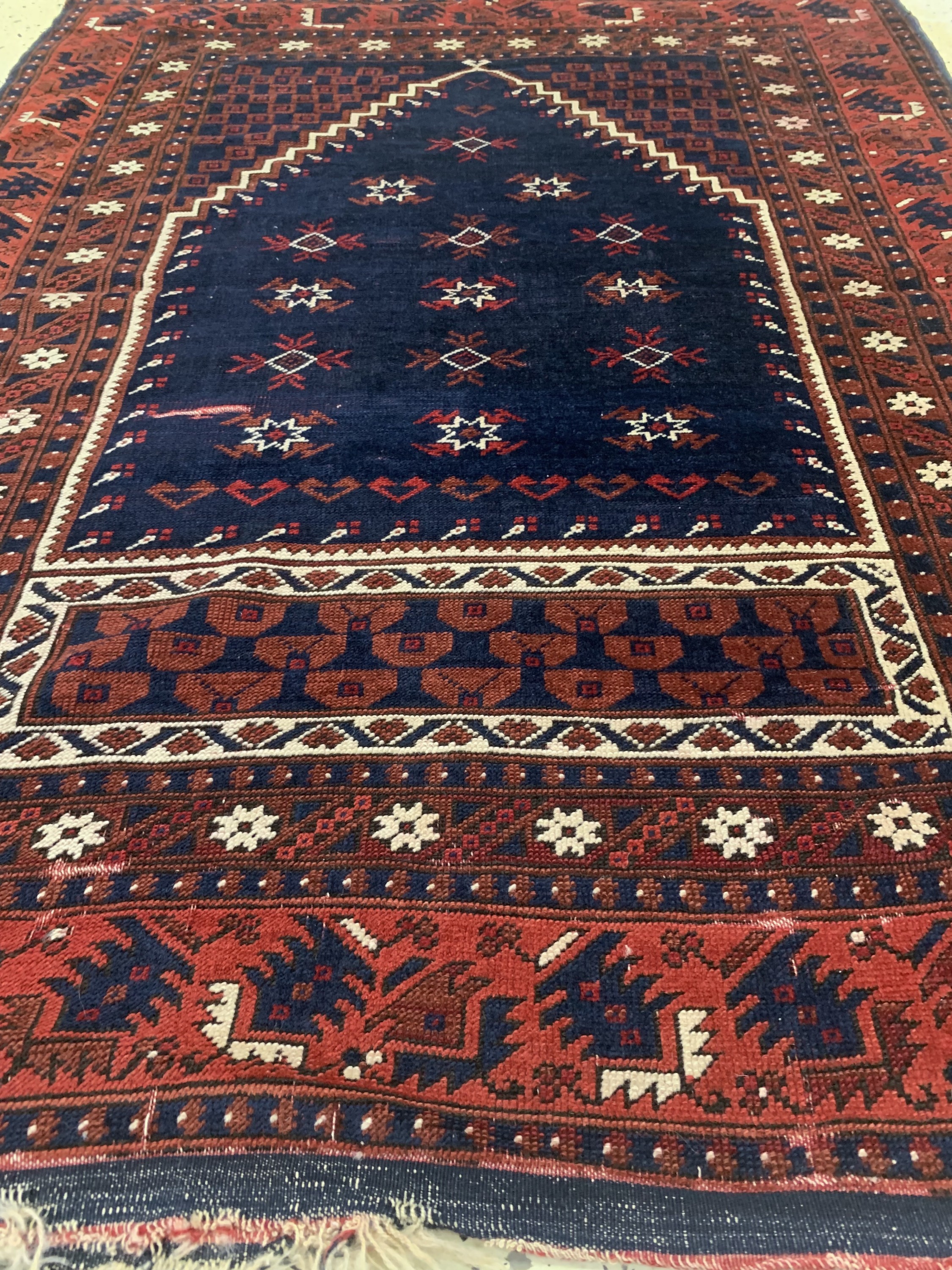Detail c: Yaghchibedir alt, Türkei, um 1930, Wolle auf Wolle, ca. 130 x 100 cm, EHZ: 4