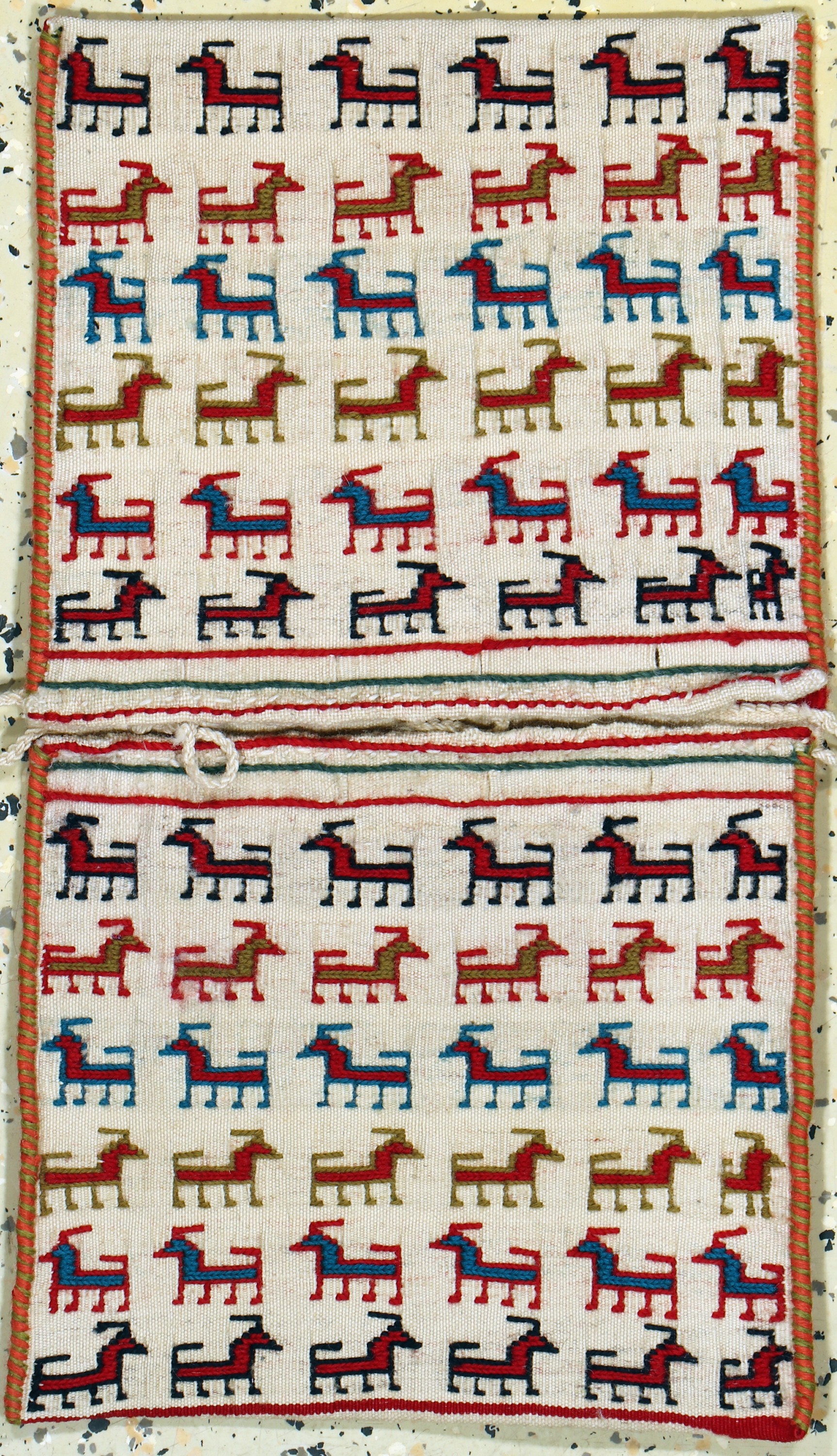 Ghaschgai Dopeltasche, Persien, Mitte 20.Jhd, Wolle auf Wolle, ca. 55 x 30 cm, EHZ: 2