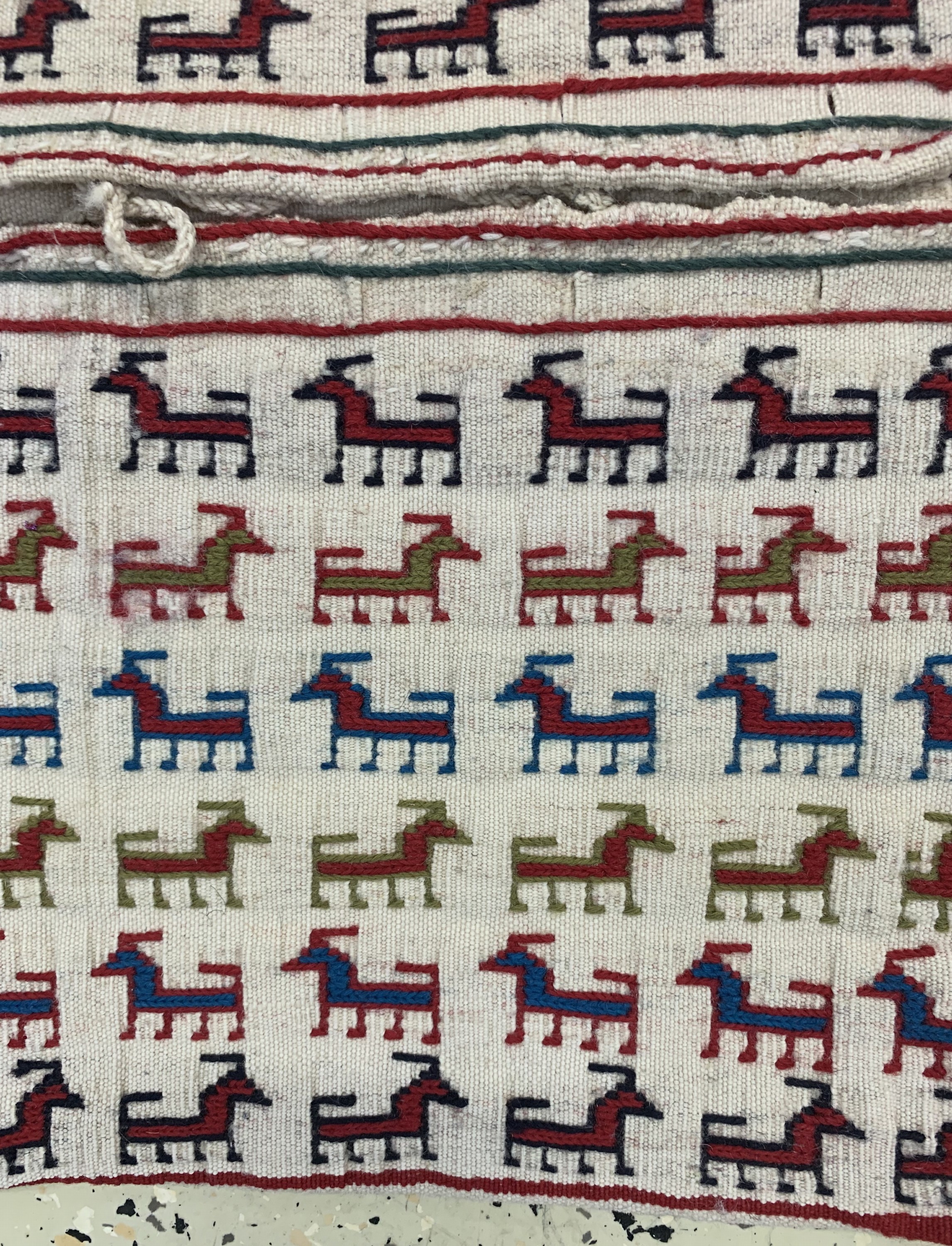 Detail a: Ghaschgai Dopeltasche, Persien, Mitte 20.Jhd, Wolle auf Wolle, ca. 55 x 30 cm, EHZ: 2