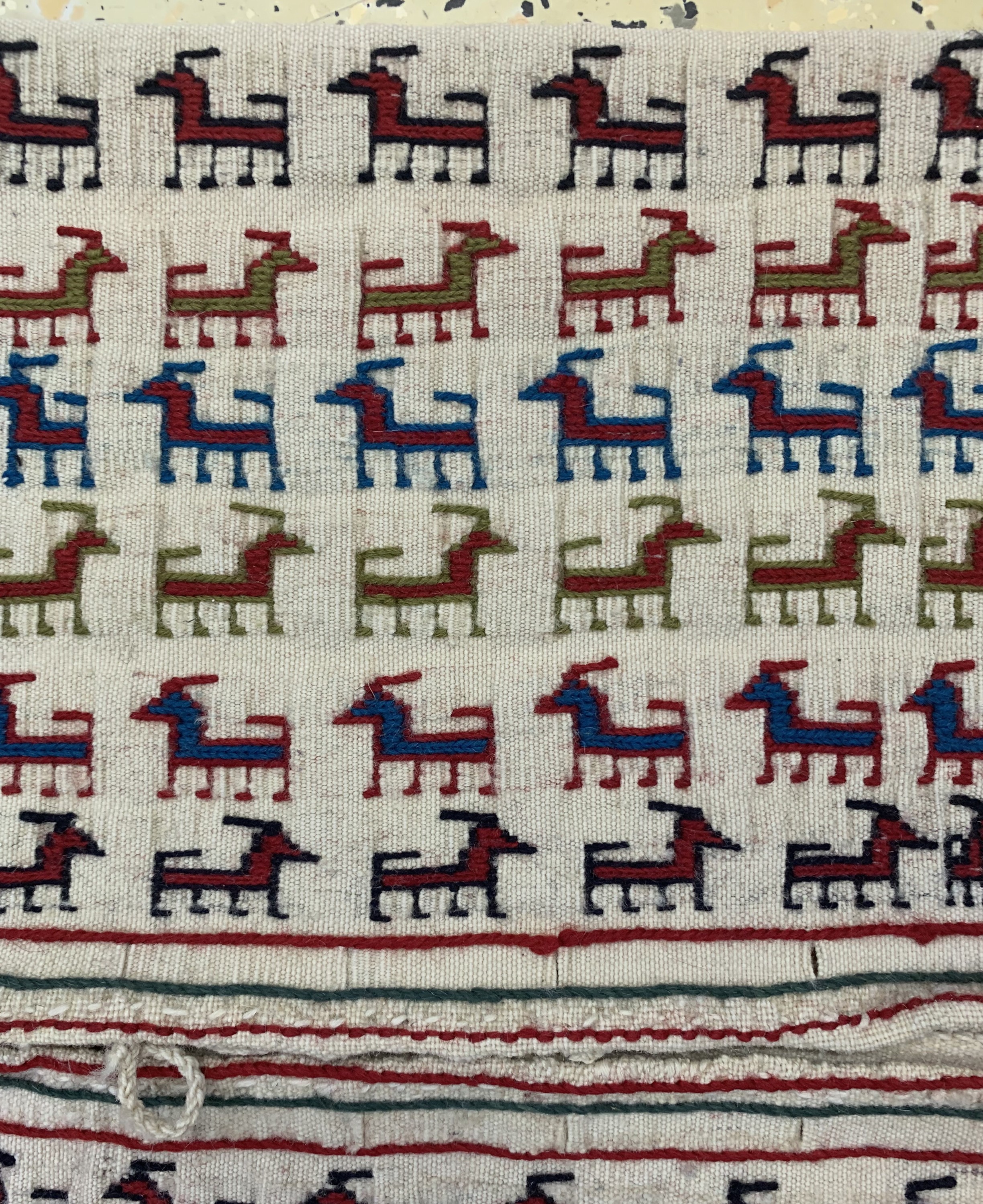 Detail b: Ghaschgai Dopeltasche, Persien, Mitte 20.Jhd, Wolle auf Wolle, ca. 55 x 30 cm, EHZ: 2