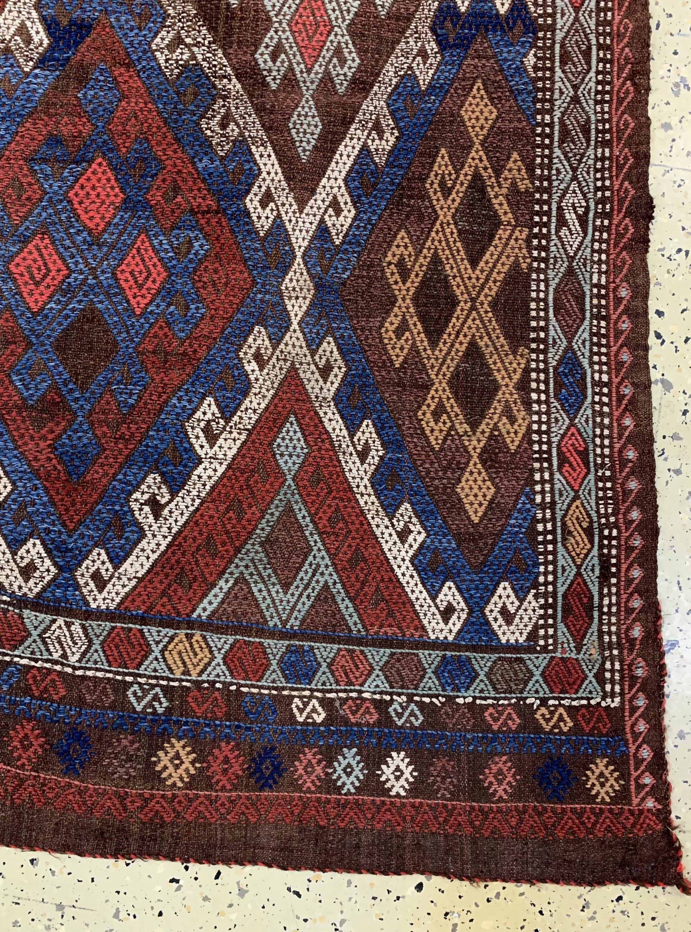 Detail a: Obruk Zili Kelim, Türkei, Anfang 20.Jhd, Wolle auf Wolle, ca. 150 x 120 cm, EHZ: 2