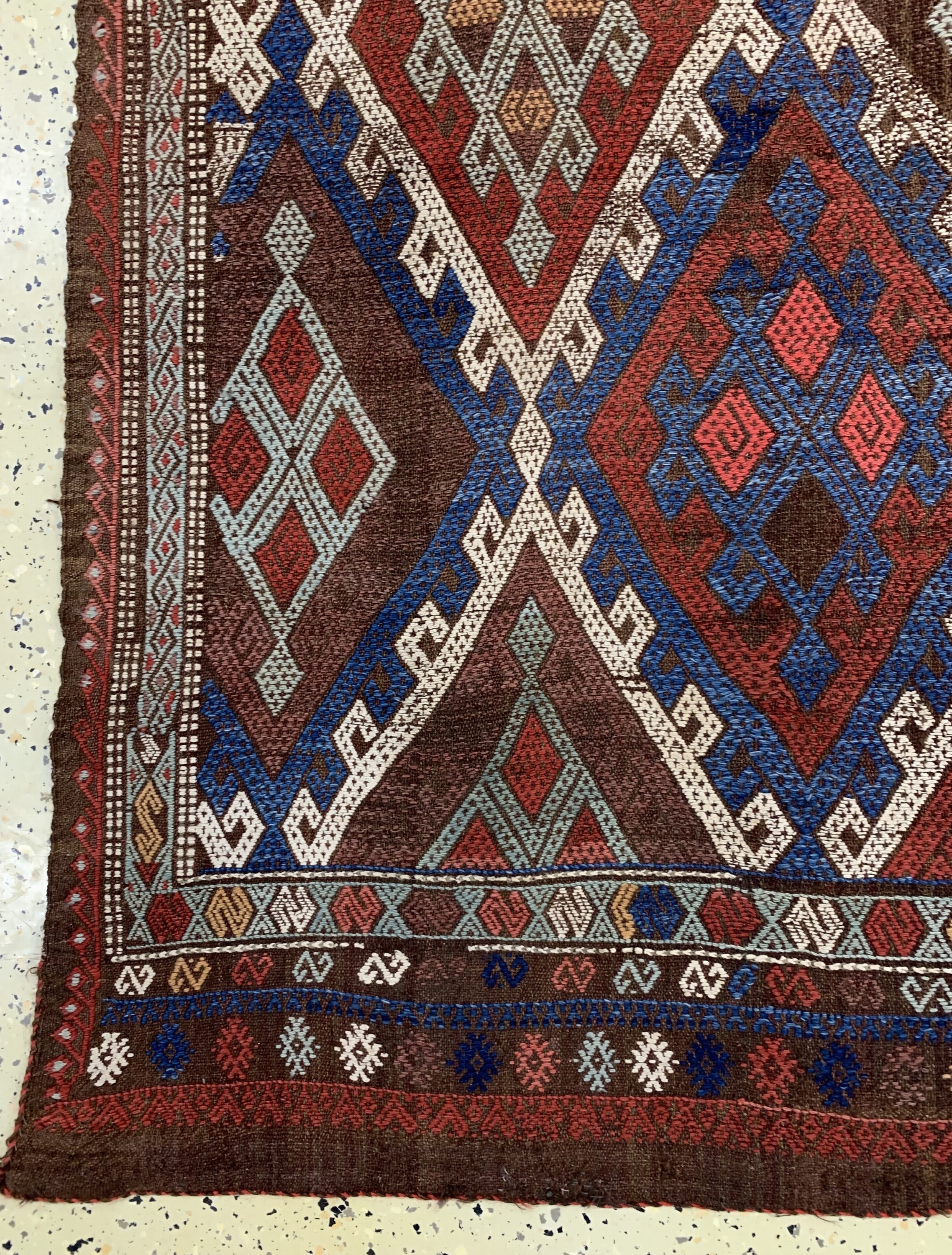 Detail b: Obruk Zili Kelim, Türkei, Anfang 20.Jhd, Wolle auf Wolle, ca. 150 x 120 cm, EHZ: 2