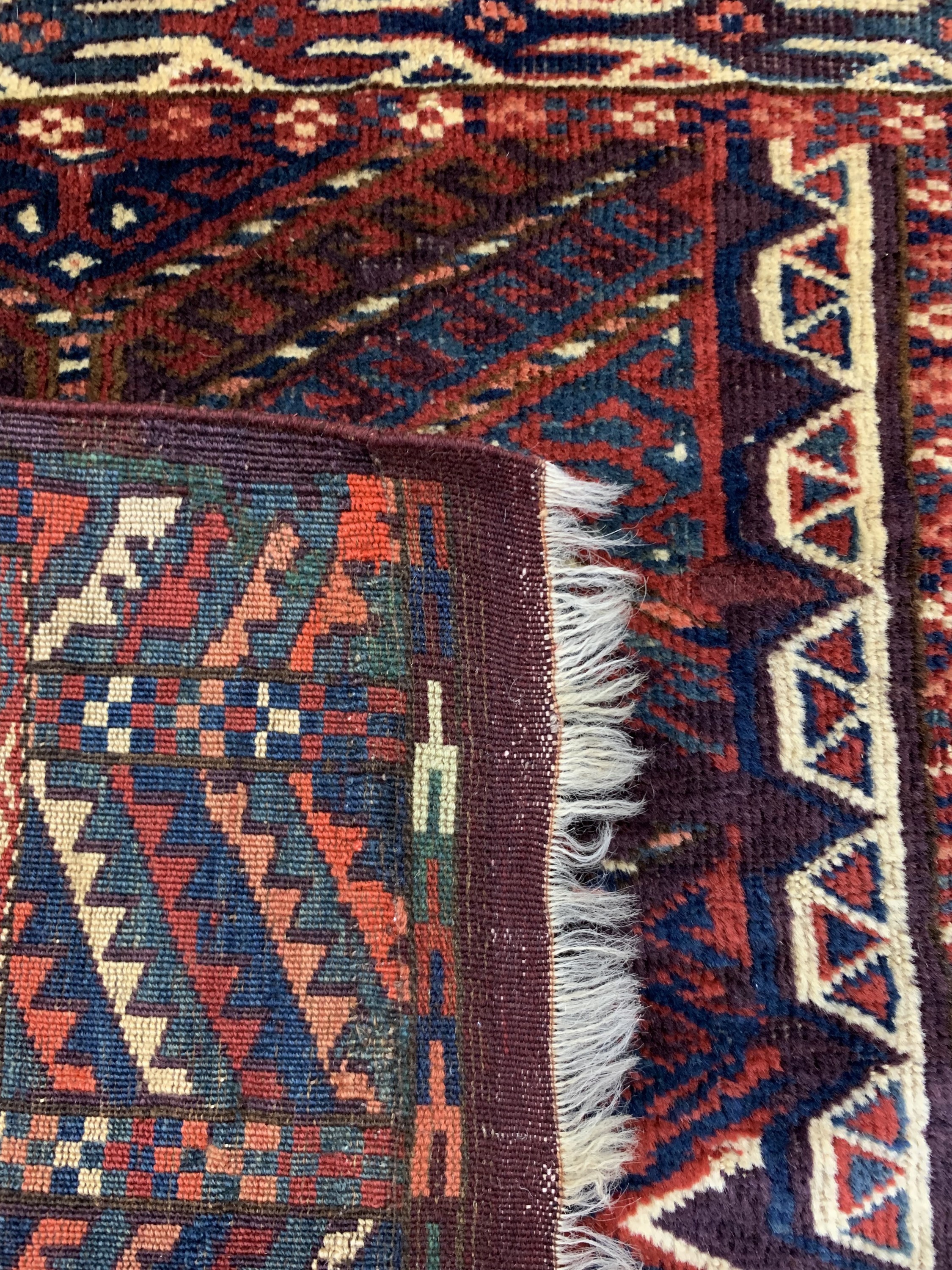 Detail f: Yomud Engsi antik, Turkmenistan, 19.Jhd, Wolle auf Wolle, ca. 148 x 126 cm, EHZ: 3
