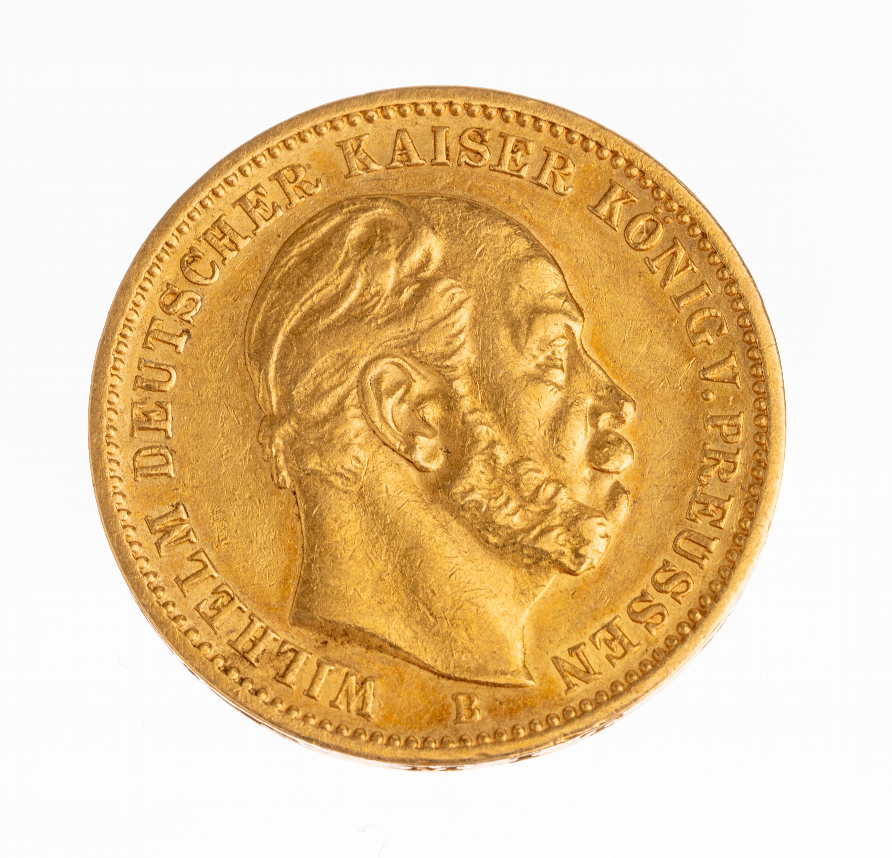 Goldmünze 20 Mark 1877, Wilhelm, Deutscher Kaiser, König von Preussen