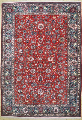 Image Teheran mit Seide, Persien, Anfang 20.Jhd, Wolle mit Seide, ca. 344 x 240 cm, EHZ: 2, ...