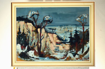 26793333k - Hans Rolf Peter, 1926-2020 Neustadt Wnstr., #"Haardter Quarry in the Palatinate#" as on orig. Label marked, signed and dated lower right 1975, oil/canvas, 60x80 cm, frame 72x91 cm