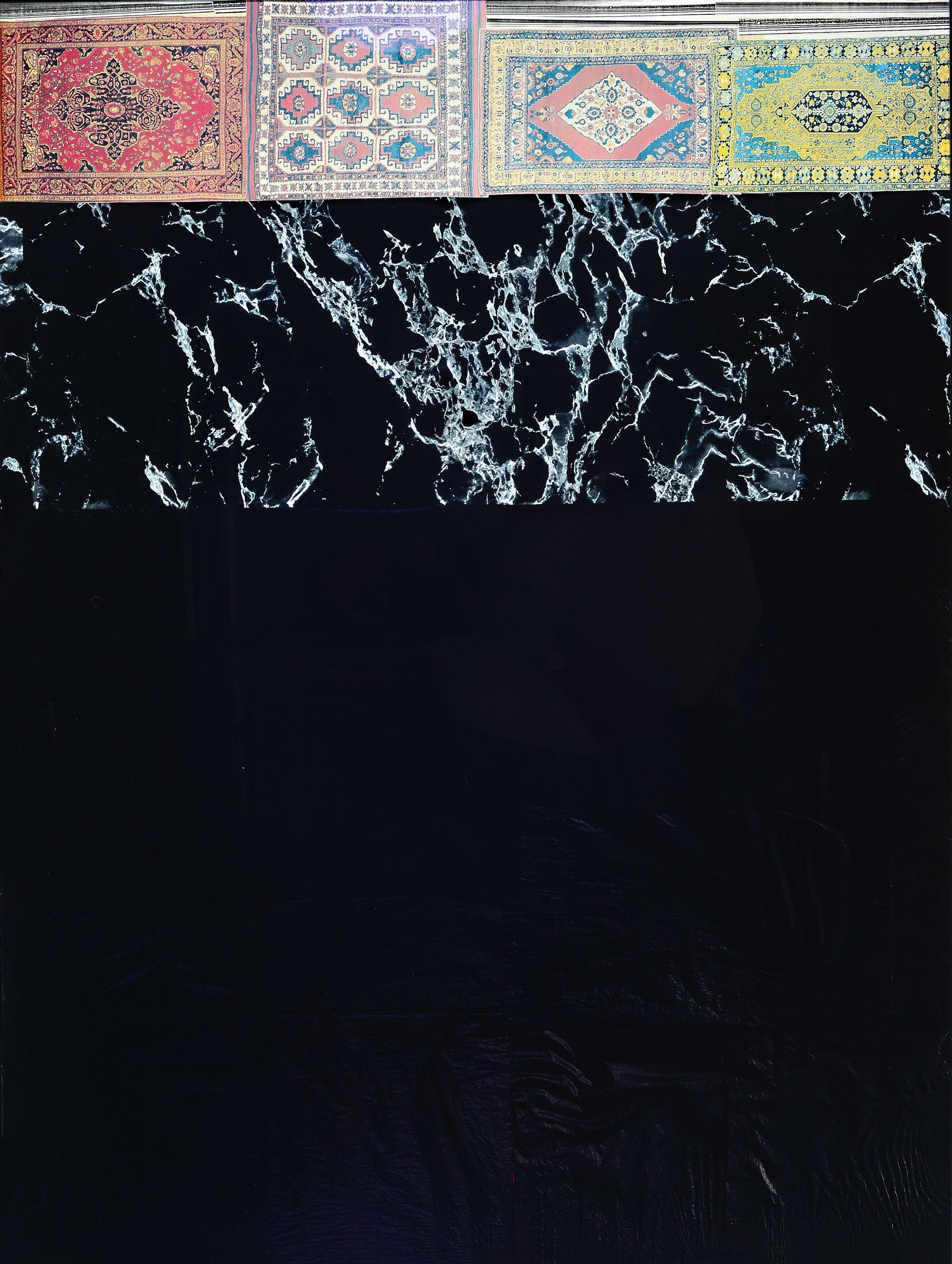 Detail a: Margret Eicher, geb. 1955, lebt und arbeitet in Berlin, Die islamische Revolution geht weiter, Copy Collage von 1988, Triptychon, je ca. 99x74cm, ...