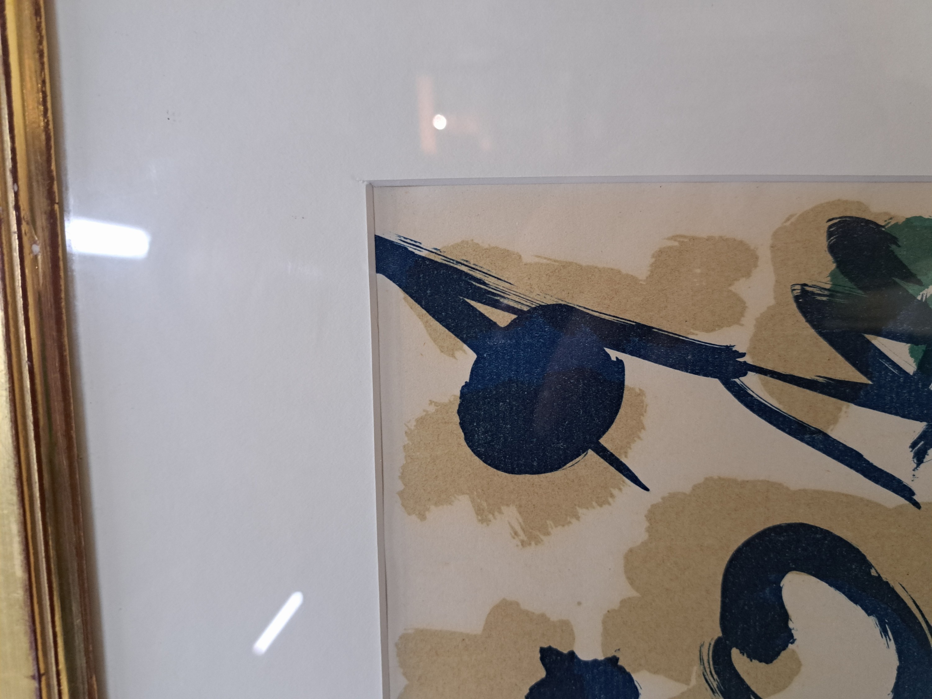 Detail f: Ernst Wilhelm Nay, 1902-1968, Algraphie 1953-2, Farblithographie, handsigniert und dat. 53, num. 9/40, ca. 48x61cm, PP, u.Gl., R. ca. 6+4x76cm