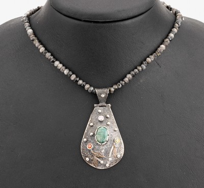 Image Pendant with coloured stones , silver 925, ref. KUPON, in the style of: Richter von ...