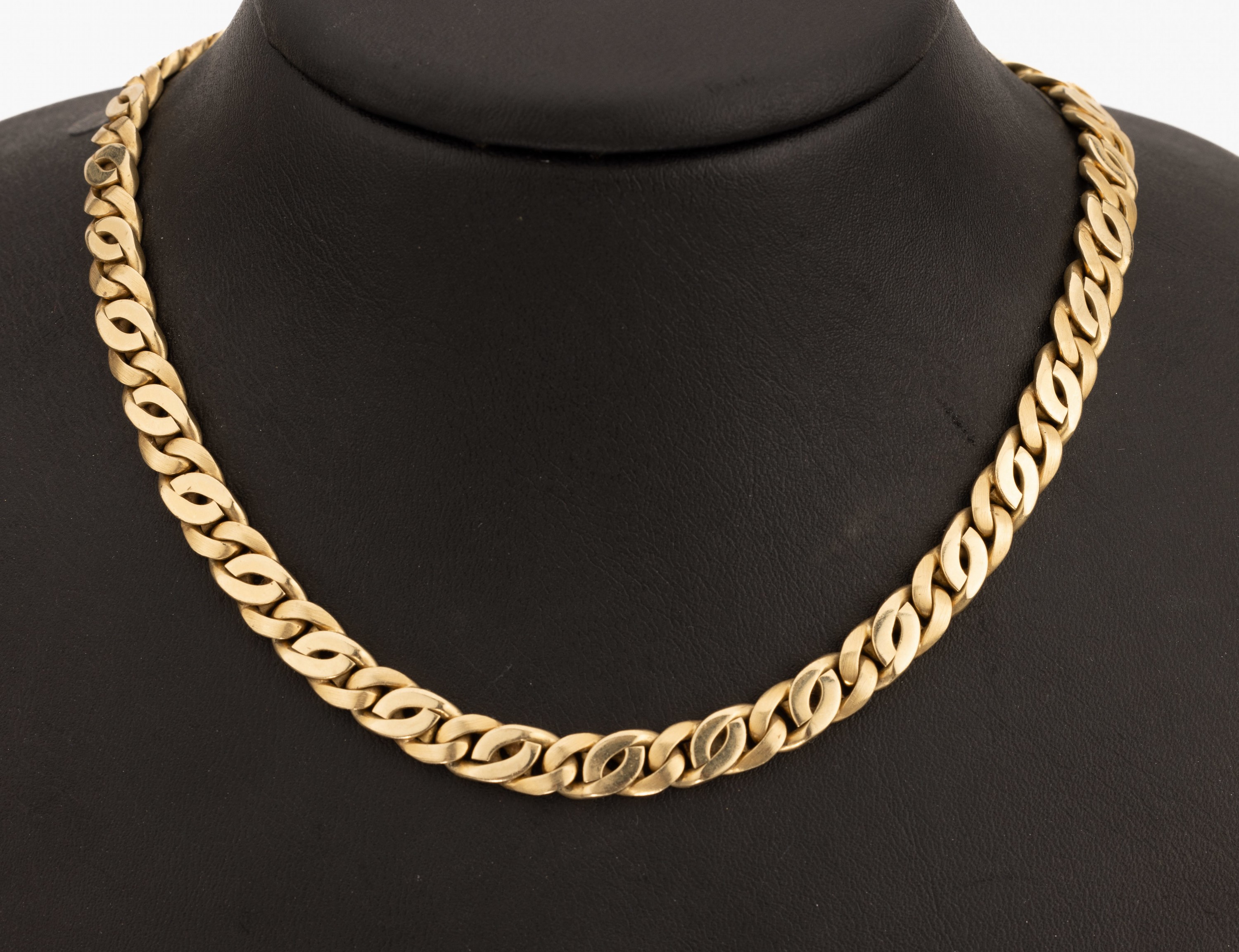 14 kt Gold Kette, GG 585/000, ca. 66.8 g, L. ca. 51 cm, Karabinerschließe GG 375/000, 2 Verlängerungsösen metall verg.
