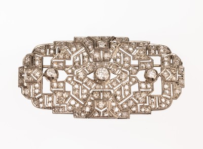 Image 26794616 - Platinum Art-Deco diamond brooch