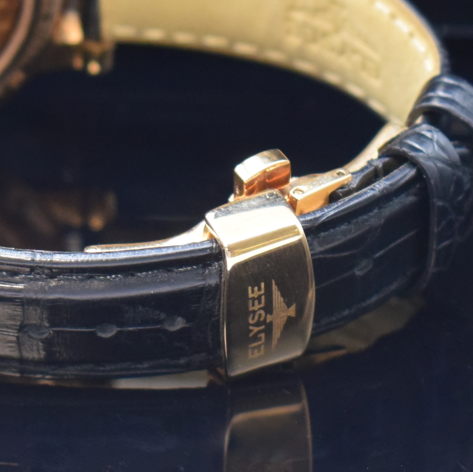 Detail b: ELYSEE auf 100 Stück limitiertes Armbandtourbillon Referenz 49042, um 2010, Handaufzug, verg., beids. vergl. Edelstahlgeh. inkl. orig. Lederband m. ...