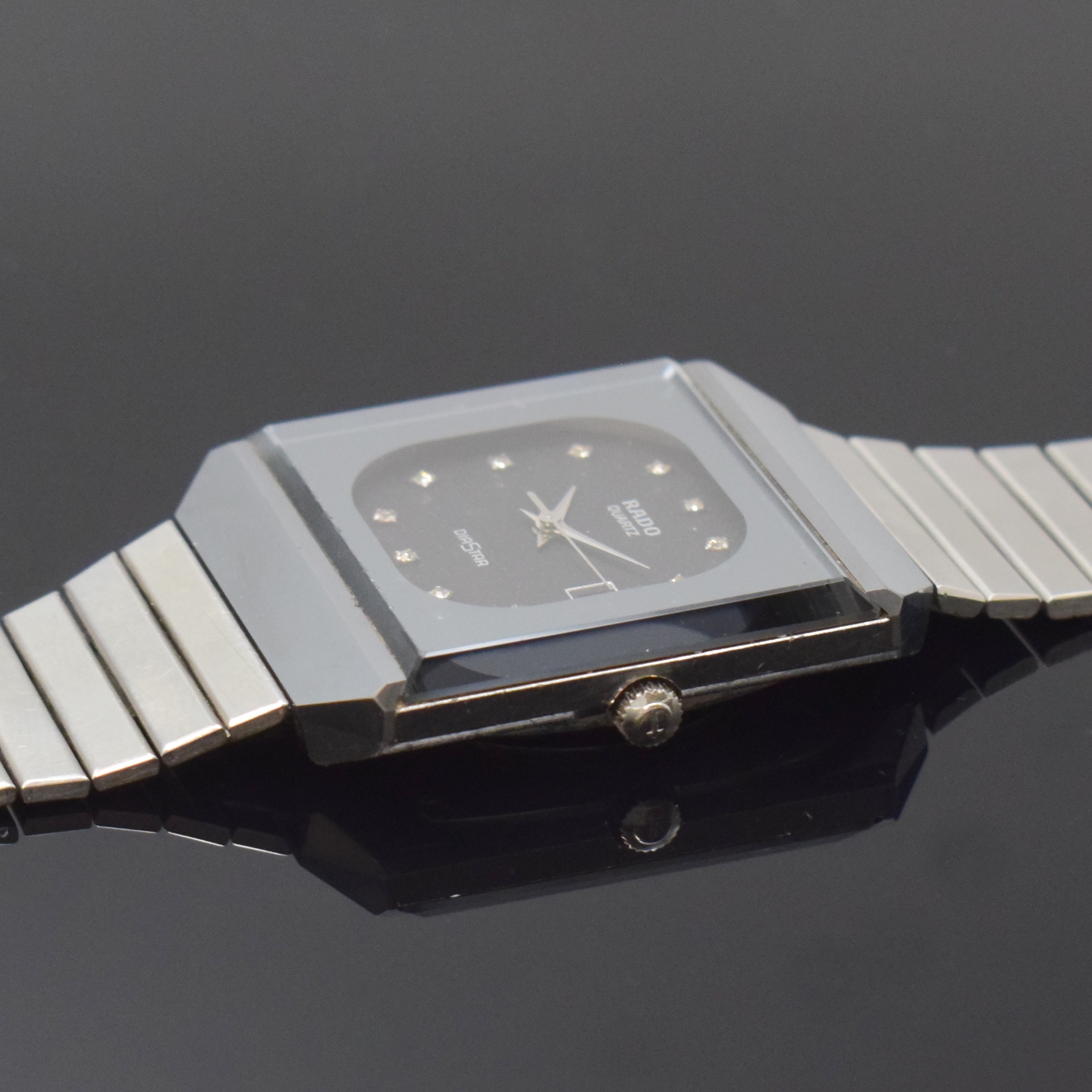 Detail c: RADO Armbanduhr Modellserie Diastar Referenz 129.0168.3, Schweiz um 1980, kratzfest leg. Geh. m. patent. Saphirverglasung inkl. orig. Gliederband, ...