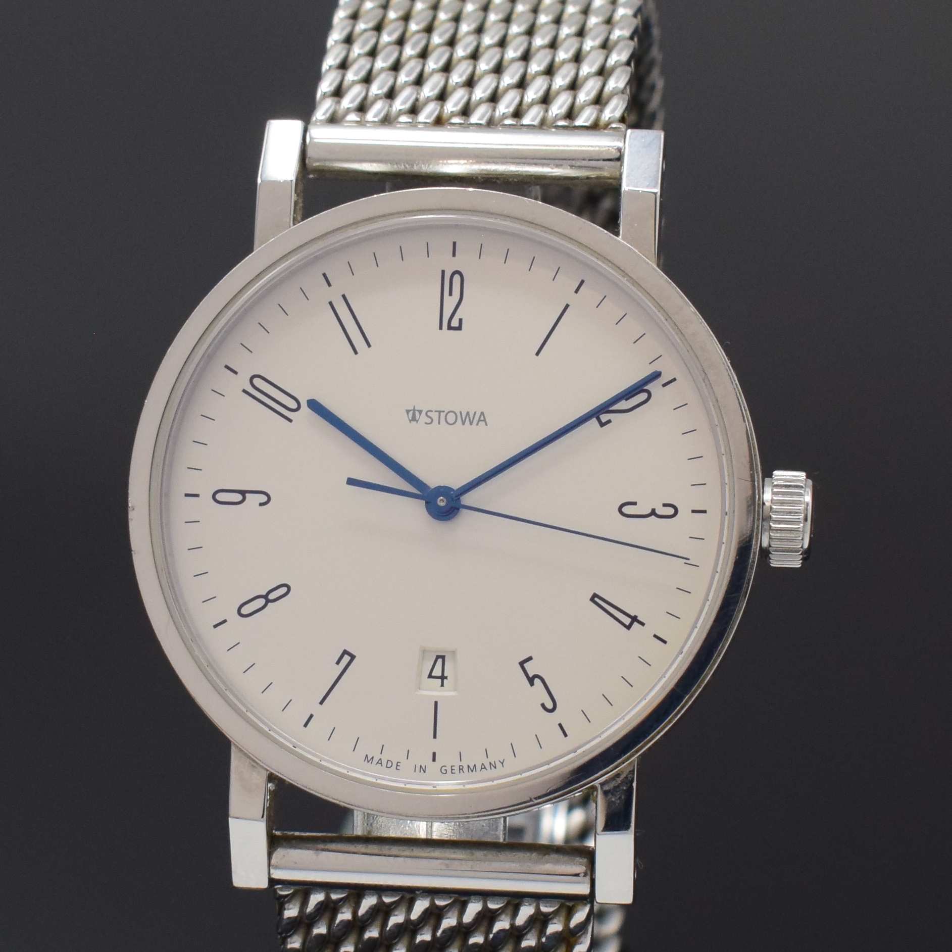 Detail a: STOWA Antea Herrenarmbanduhr, Deutschland um 2005, Automatik, beids. vergl. Edelstahlgeh. inkl. neutr. Stahlband, Boden 6 -fach verschr., Saphirglas, ...