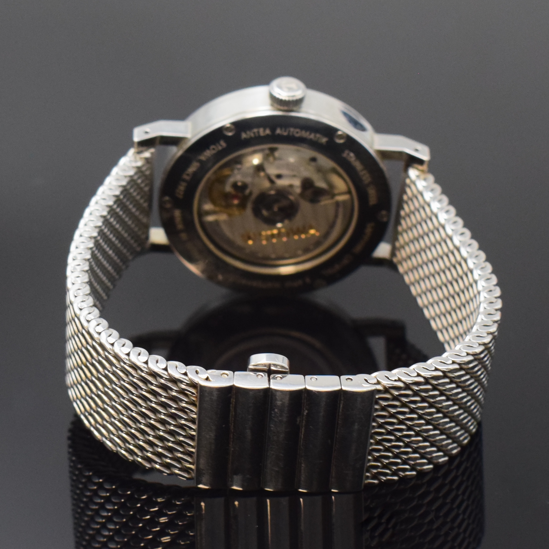 Detail b: STOWA Antea Herrenarmbanduhr, Deutschland um 2005, Automatik, beids. vergl. Edelstahlgeh. inkl. neutr. Stahlband, Boden 6 -fach verschr., Saphirglas, ...