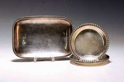 Image 5 coasters and a small bowl, silver, Copenhagen, 1929-36, hallmark CHF Christian F.Heise, ...