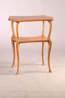 Image Etagère/tiered table, probably Nancy, Art Nouveau, around 1900, beech, elm, plum, ...