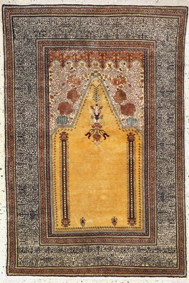 Image Fine Kayseri silk, Turkey, early 20th century,pure natural silk, approx. 133 x 90 cm, ...