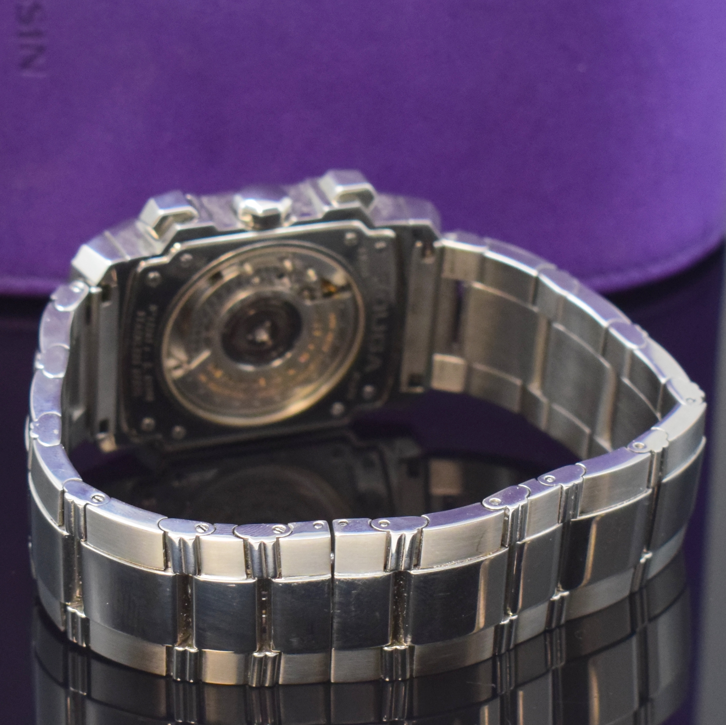 Detail b: MAUBOUSSIN Armbandchronograph Fouga, Automatik, Schweiz um 2014, beids. vergl. Edelstahlgeh. inkl. Gliederband m. dopp. Faltschl., Boden 8-fach ...