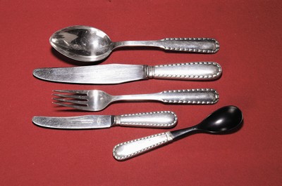 Image Extensive silver cutlery, Georg Jensen and Christian F Heise, Denmark, partly dated ...