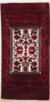 Image Baloch, Persia, mid-20th century, wool on wool, approx. 205 x 105 cm, condition: 1-2. ...