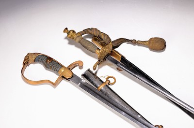 Image Infantry officer saber, based on the old model, blade and guard leaf florally engraved, ...