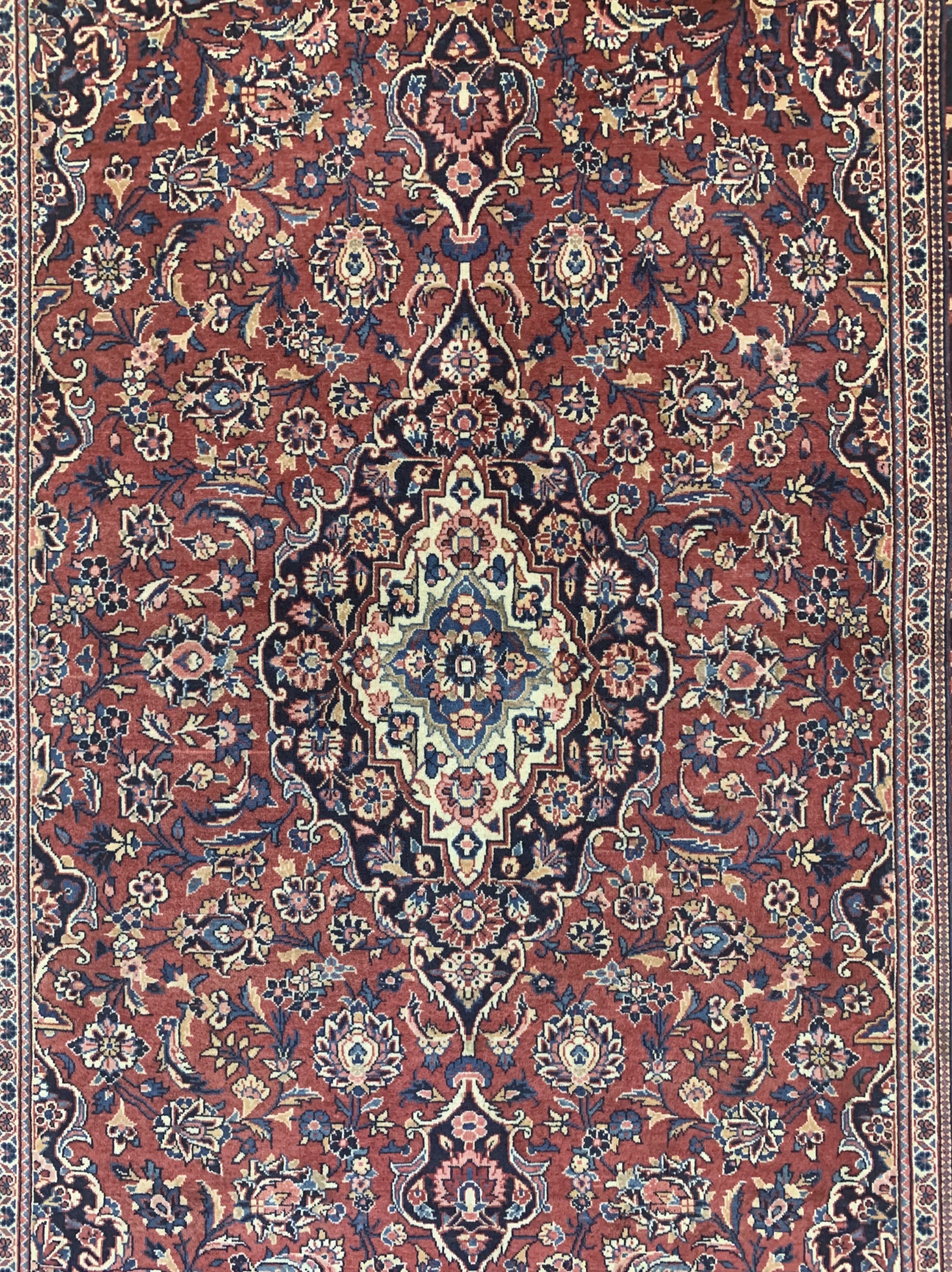 Detail b: Keschan Kork fein, Persien, Anfang 20.Jhd, Korkwolle auf Baumwolle, ca. 206 x 133 cm, EHZ: 2, (Fransen erneuert)