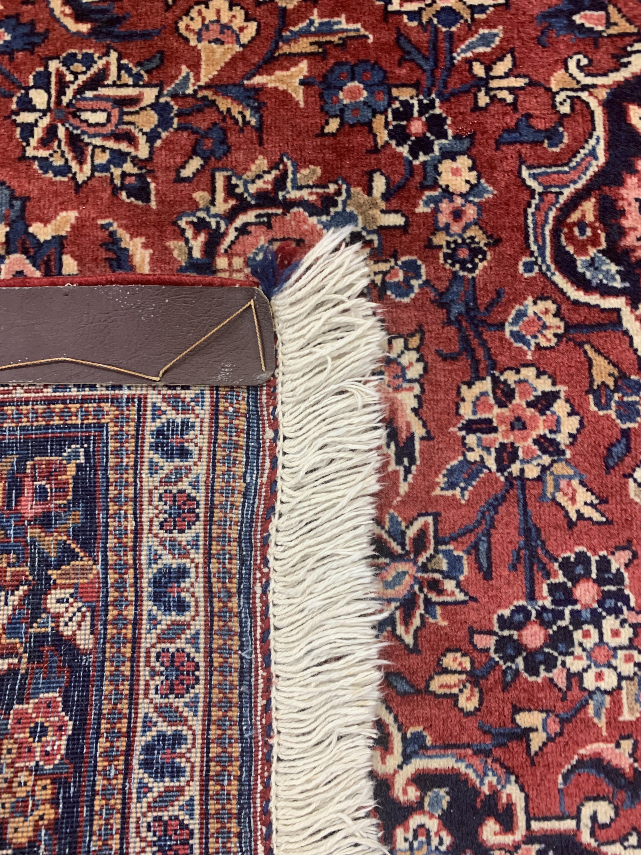 Detail d: Keschan Kork fein, Persien, Anfang 20.Jhd, Korkwolle auf Baumwolle, ca. 206 x 133 cm, EHZ: 2, (Fransen erneuert)