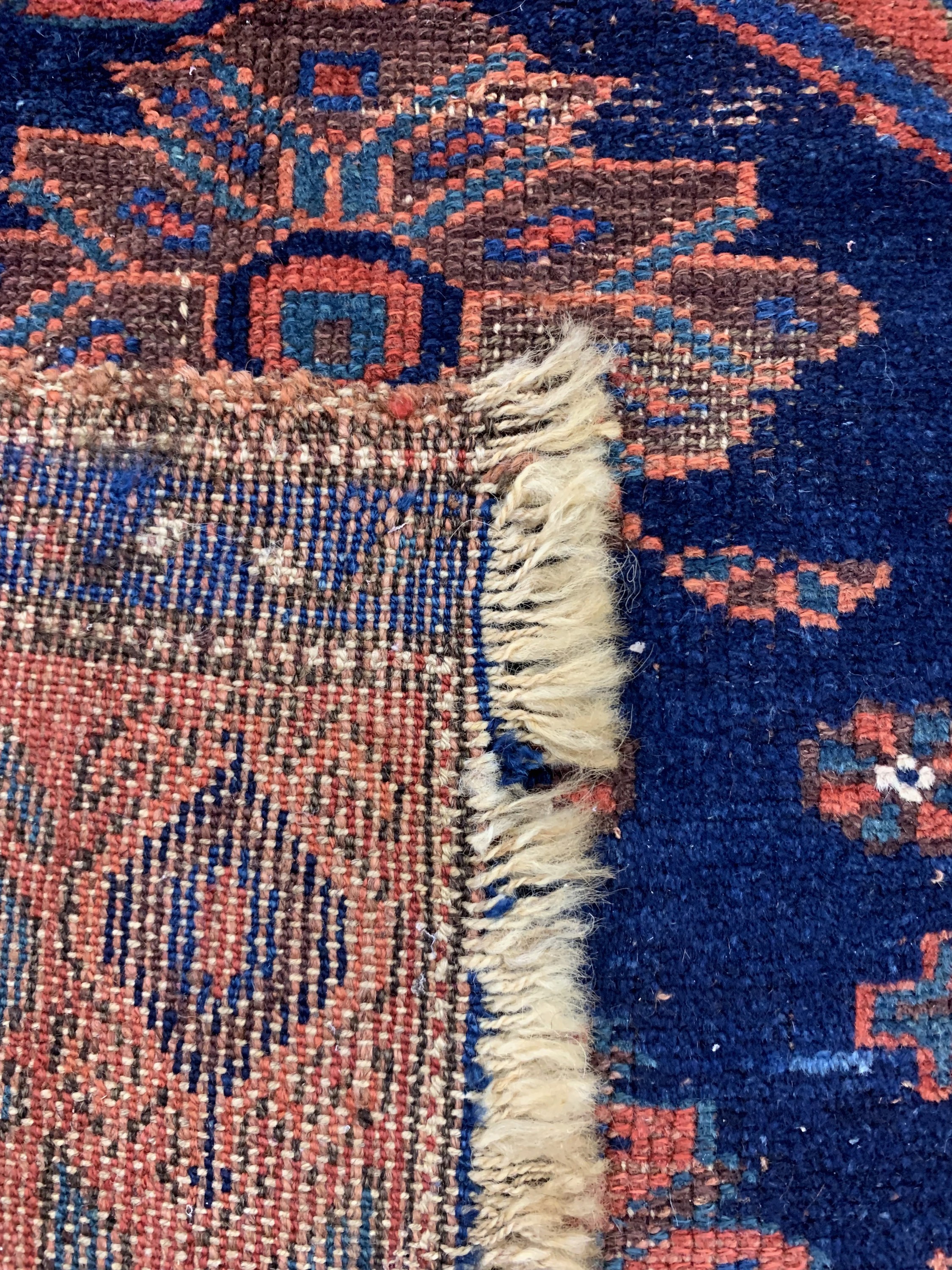 Detail e: Antiker Kordi Bidjar, Persien, um 1900, Wolle auf Wolle, ca. 200 x 122 cm, EHZ: 4