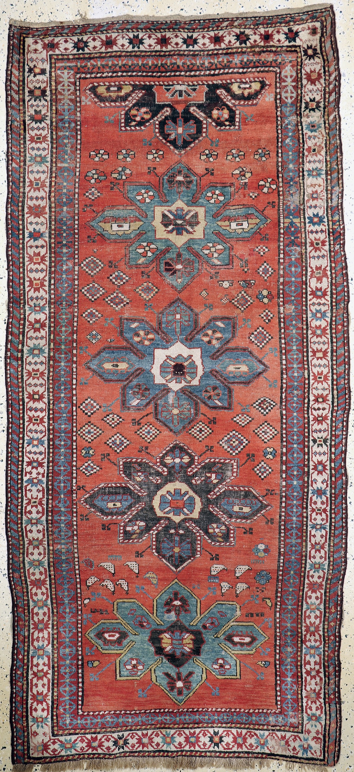 Antiker Kazak, Kaukasus, 19.Jhd, Wolle auf Wolle, ca. 250 x 122 cm, EHZ: 4