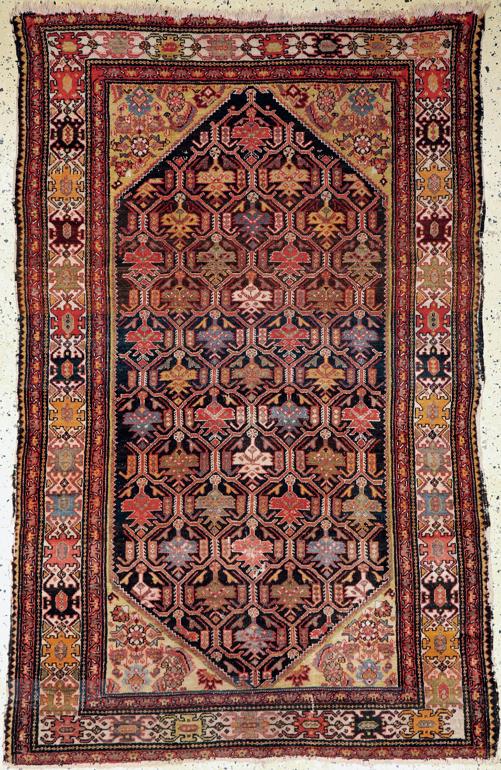 Antiker Malayer, Persien, 19.Jhd, Wolle aufBaumwolle, ca. 200 x 130 cm, EHZ: 4