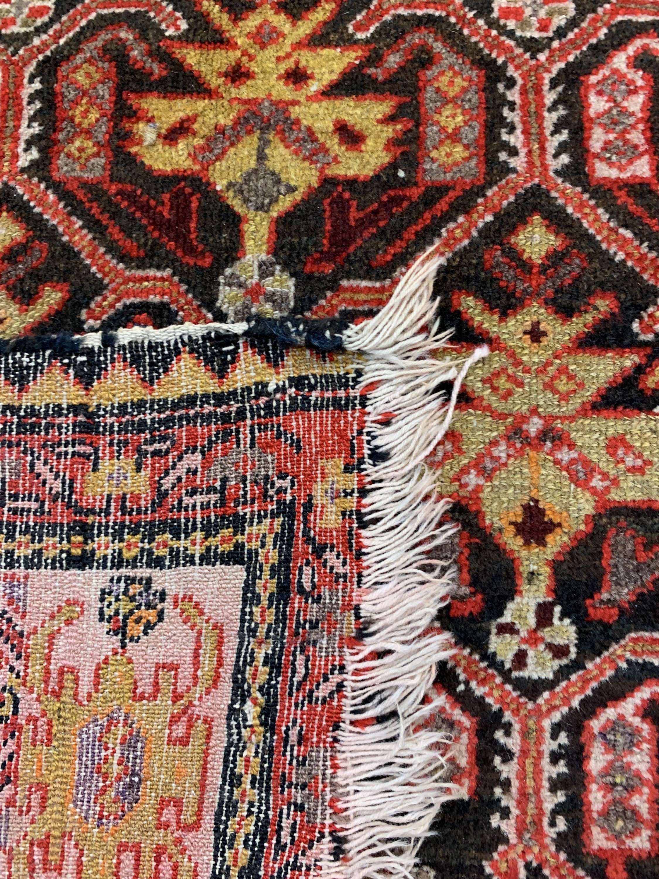 Detail f: Antiker Malayer, Persien, 19.Jhd, Wolle aufBaumwolle, ca. 200 x 130 cm, EHZ: 4