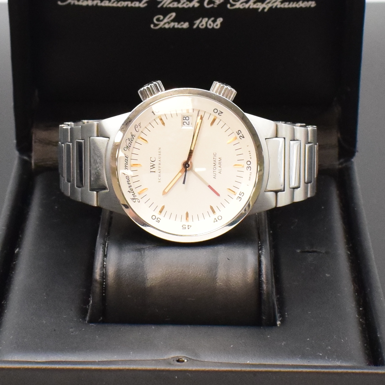 Detail h: IWC Armbandwecker Modell GST Referenz 3537, Automatik, Schweiz um 2003, Edelstahlgeh. inkl. Gliederband mit Sicherheitsfaltschl., bomb. Saphirglas, ...